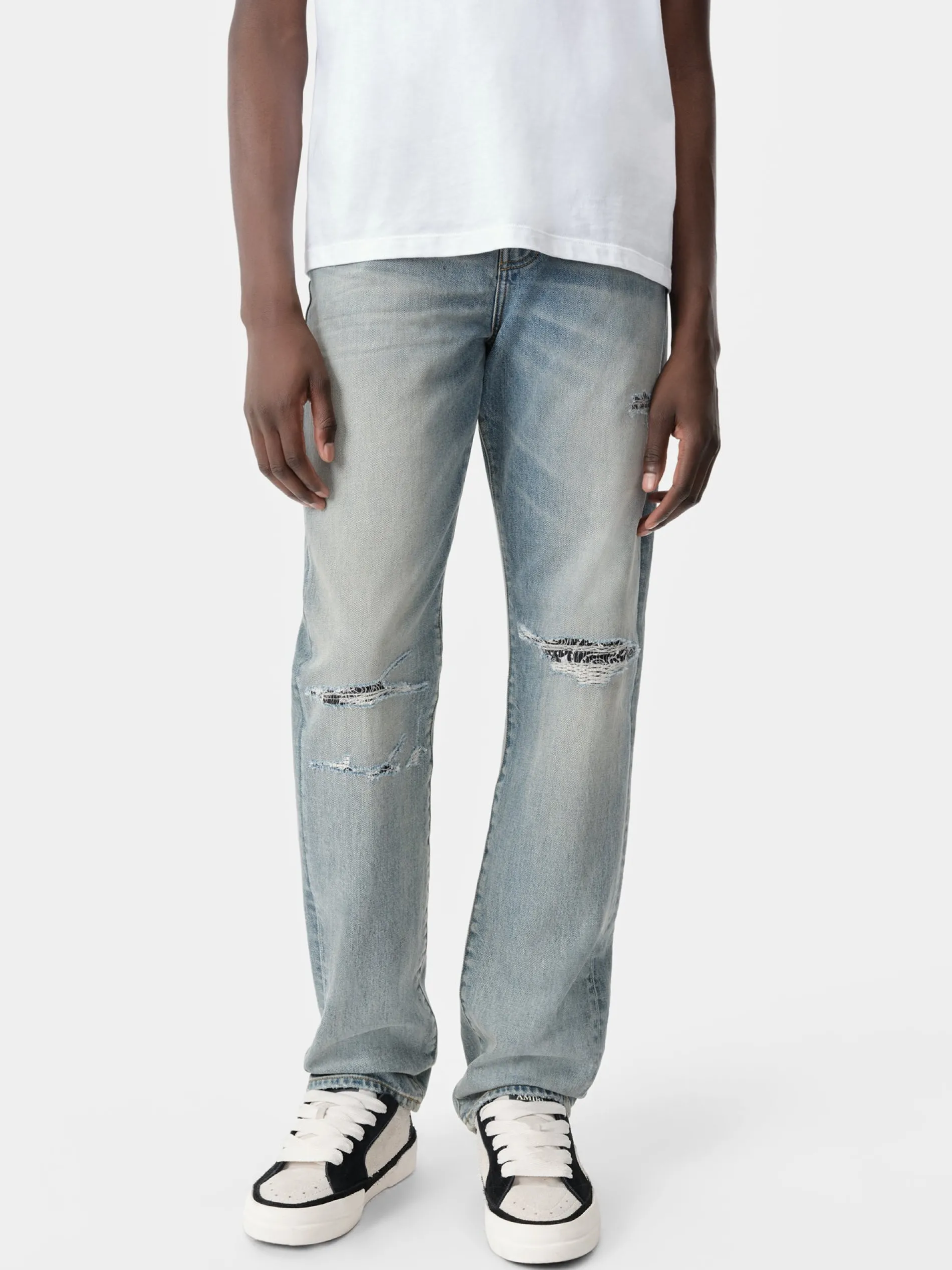 AMIRI Denim<BANDANA REPAIR STRAIGHT JEAN Antique Indigo