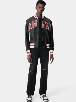 AMIRI Denim<BANDANA REPAIR STRAIGHT JEAN Vintage Black