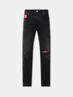 AMIRI Denim<BANDANA REPAIR STRAIGHT JEAN Vintage Black