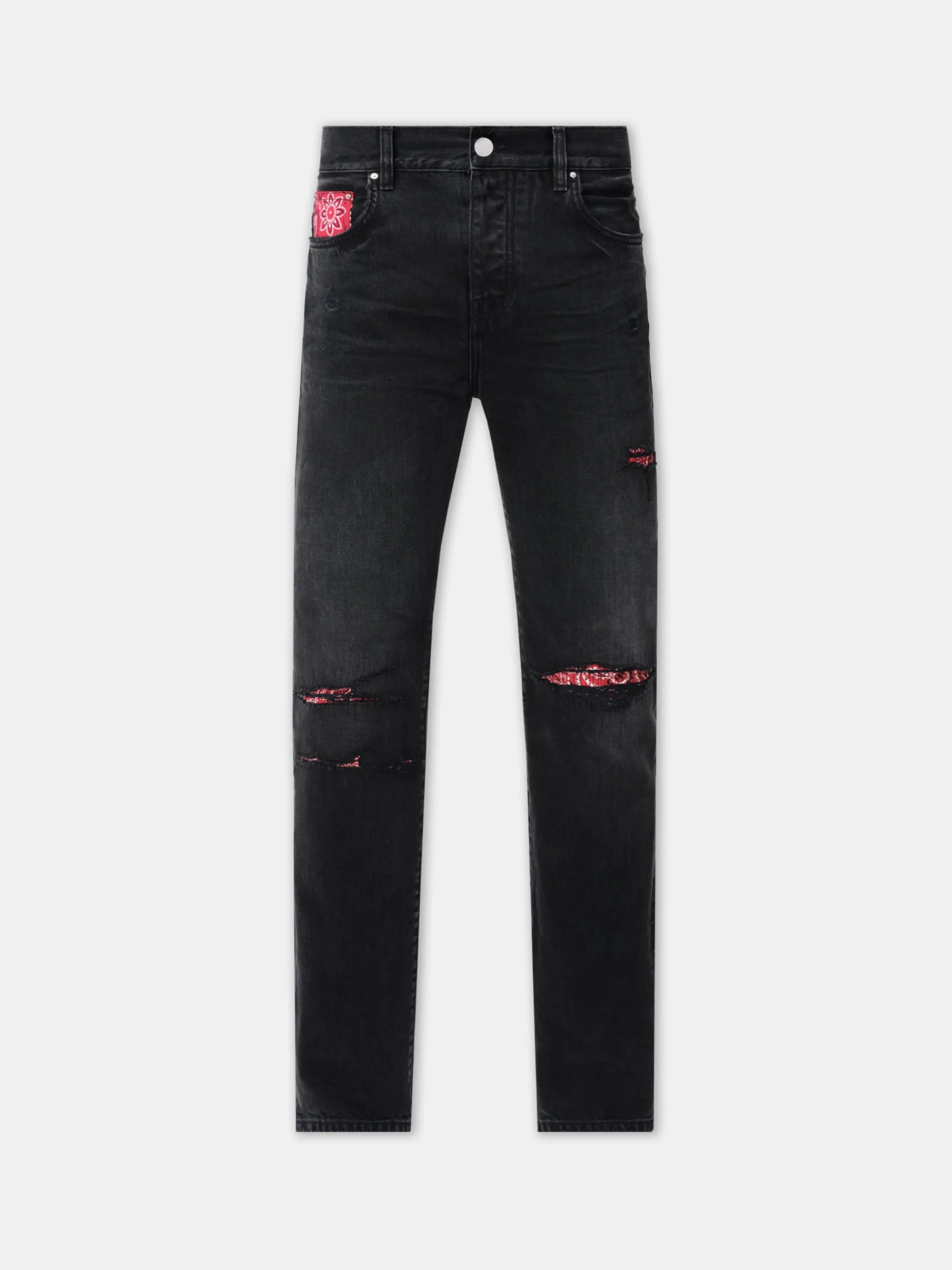 AMIRI Denim<BANDANA REPAIR STRAIGHT JEAN Vintage Black