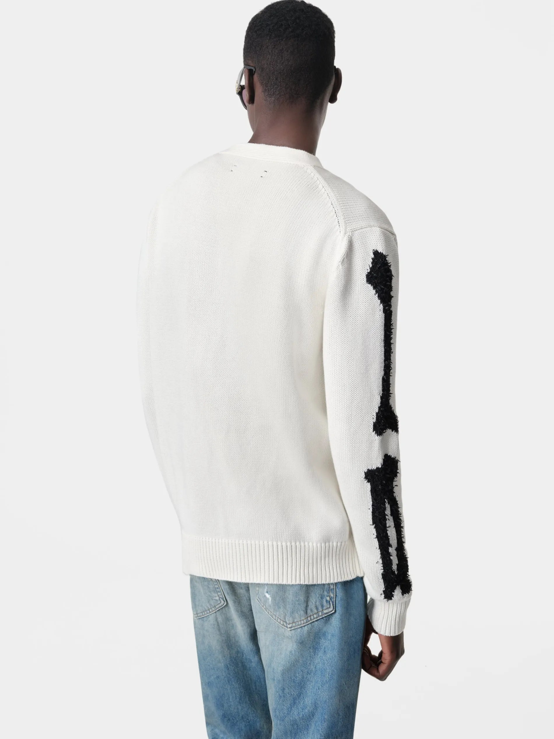 AMIRI Knitwear<BONES CARDIGAN White