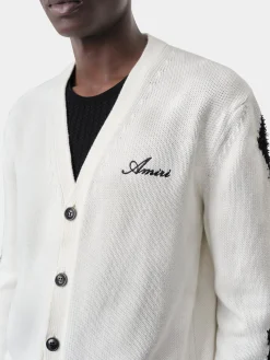 AMIRI Knitwear<BONES CARDIGAN White