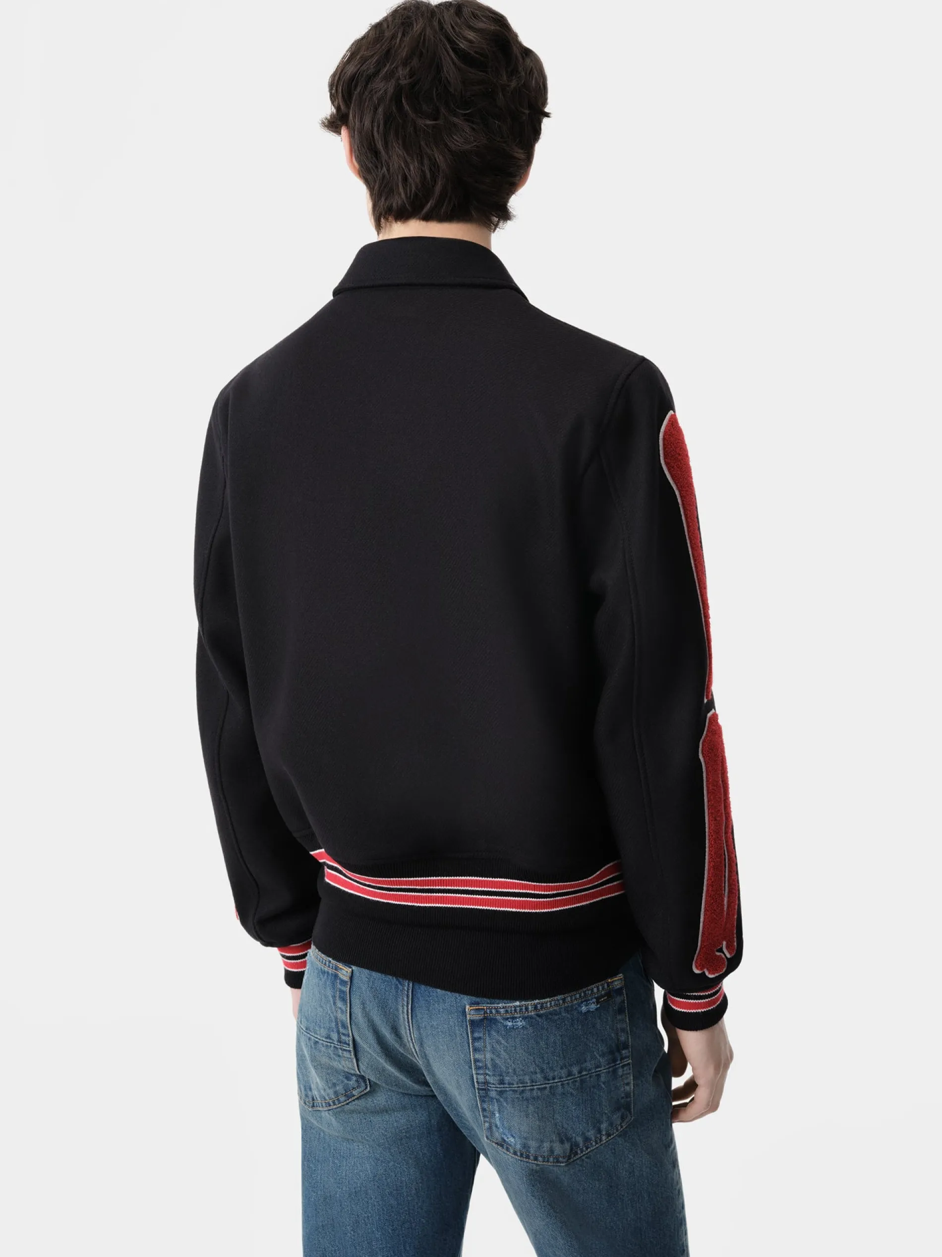 AMIRI Outerwear<BONES JACKET Black Red