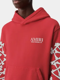 AMIRI Sweatshirts<BONES STACKED HOODIE Red
