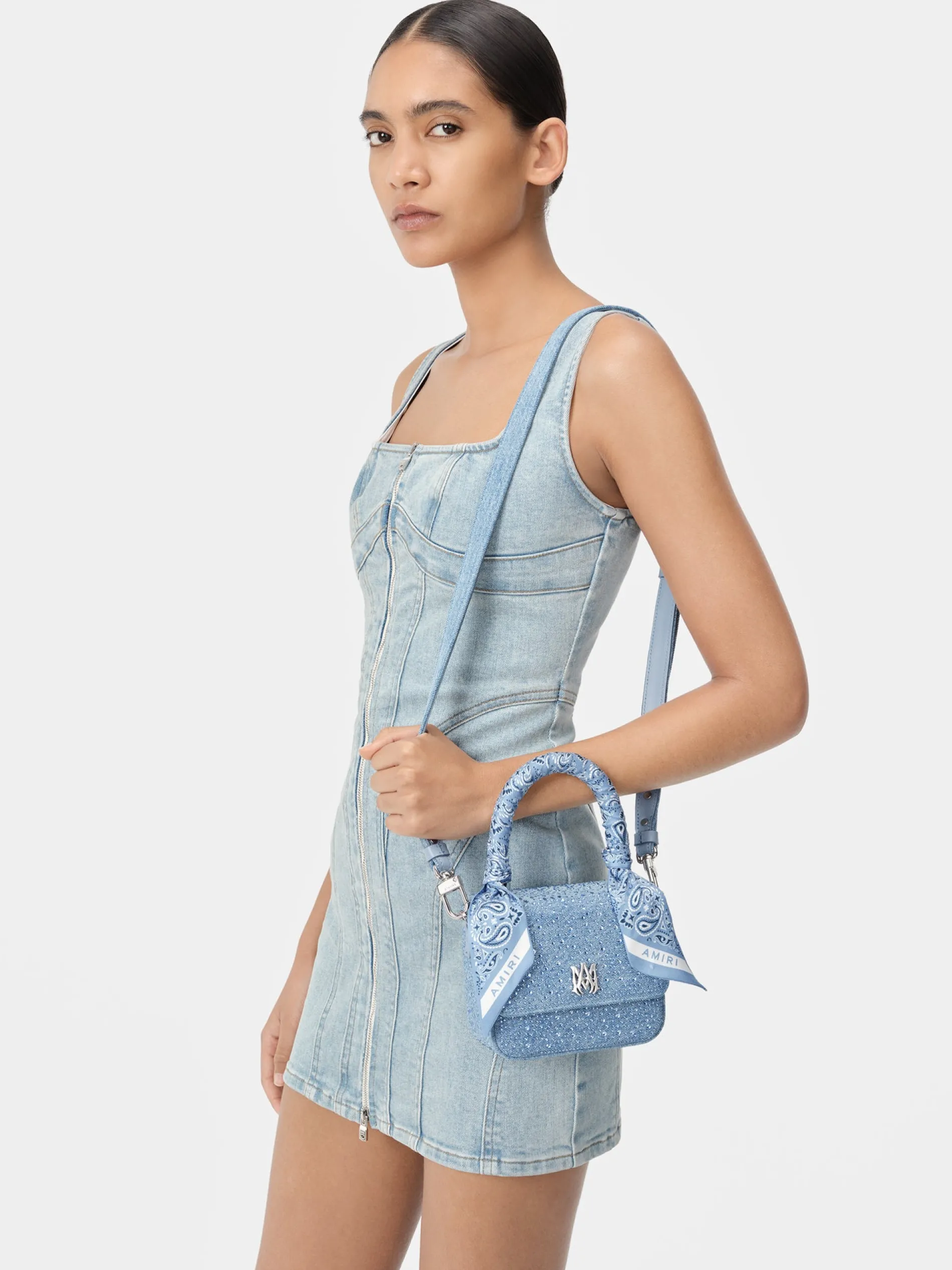 AMIRI Bags|Handbags<CRYSTAL DENIM MICRO MA BAG True Blue