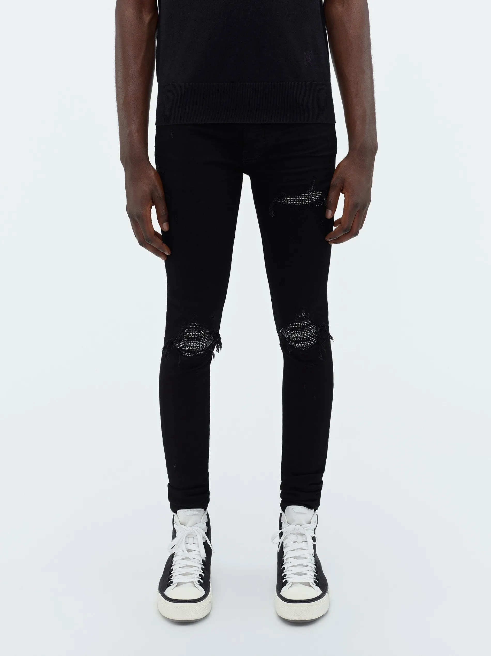 AMIRI Denim<CRYSTAL MX1 JEAN BLACK OD