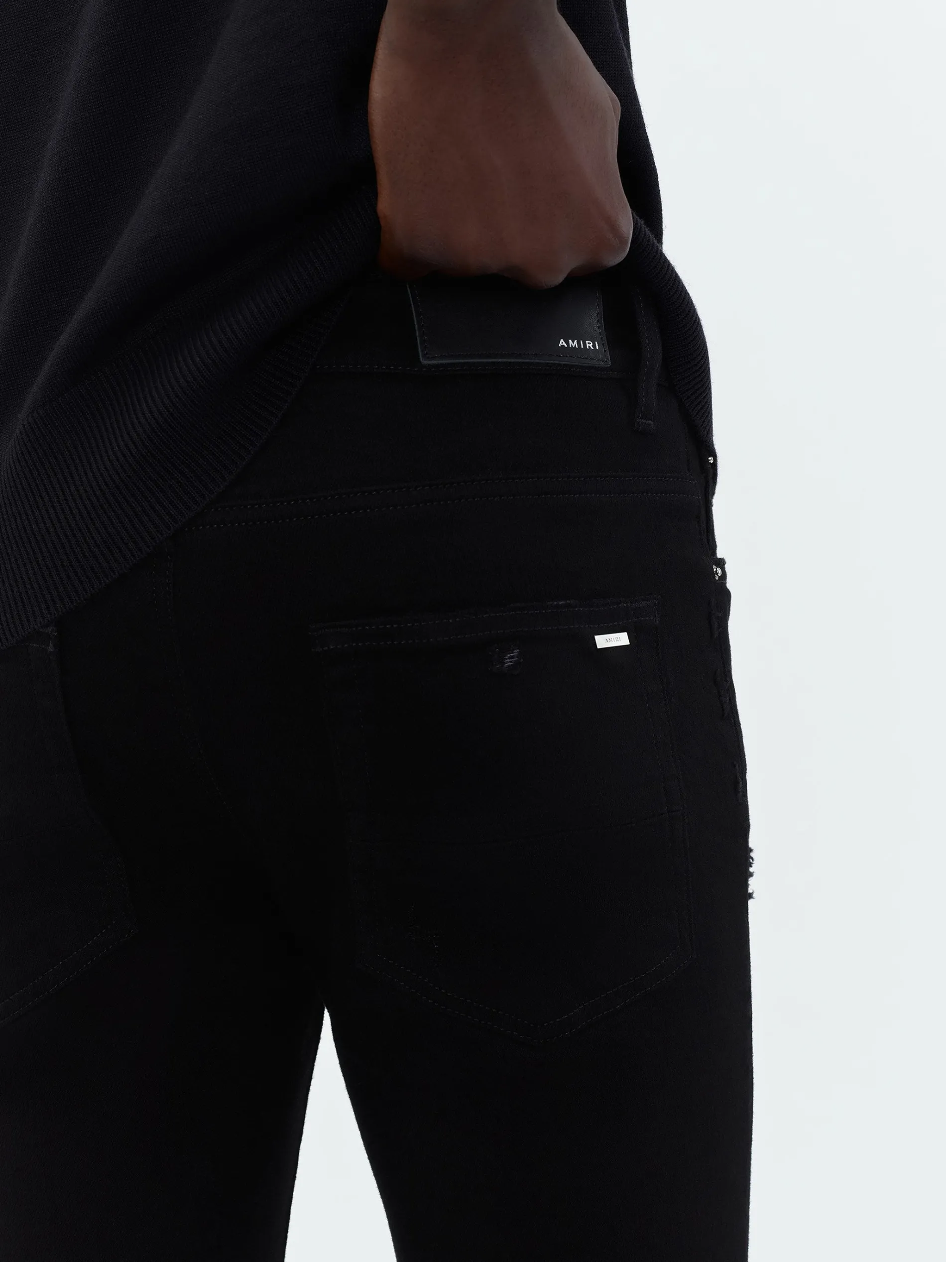 AMIRI Denim<CRYSTAL MX1 JEAN BLACK OD