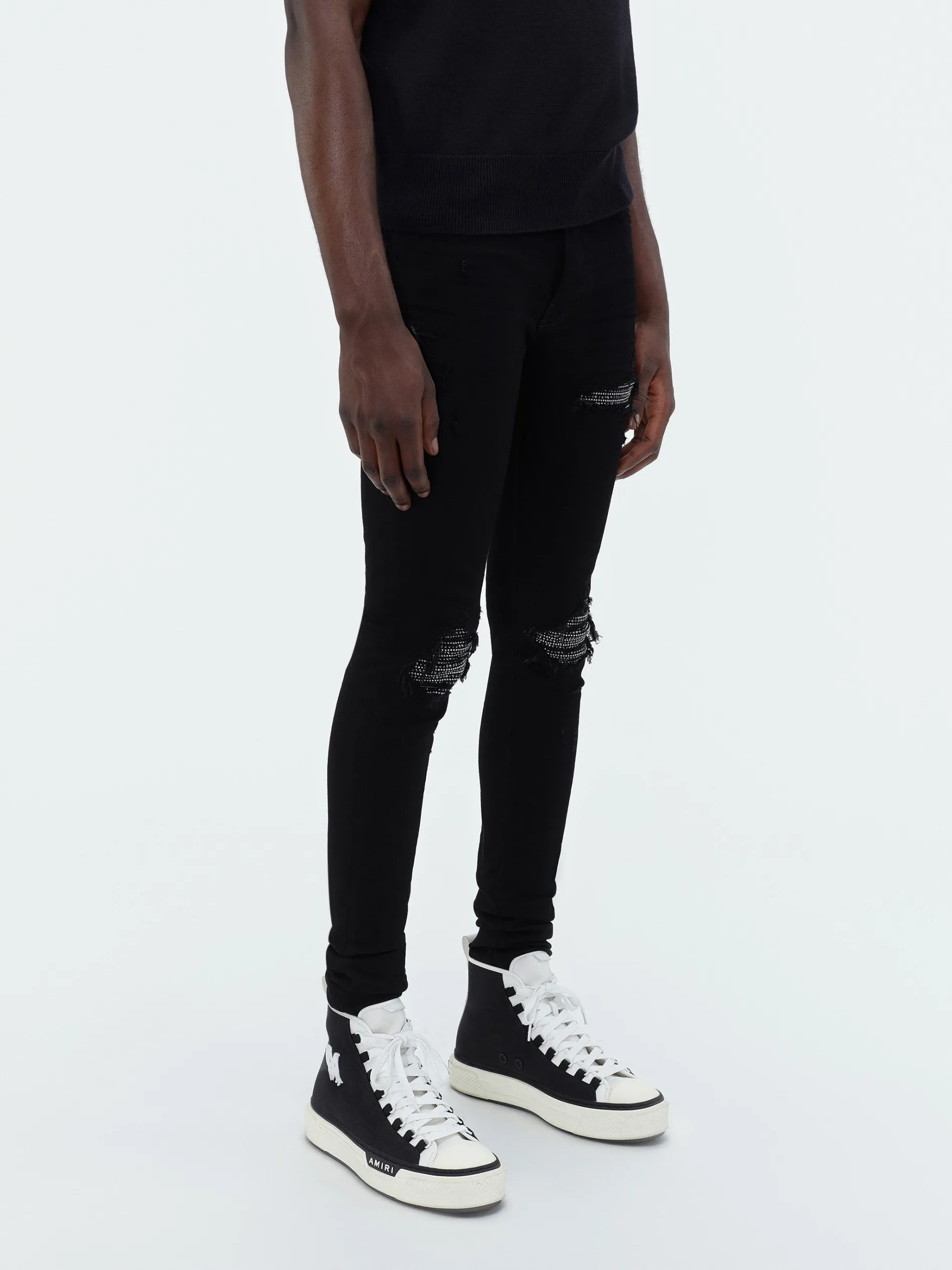 AMIRI Denim<CRYSTAL MX1 JEAN BLACK OD