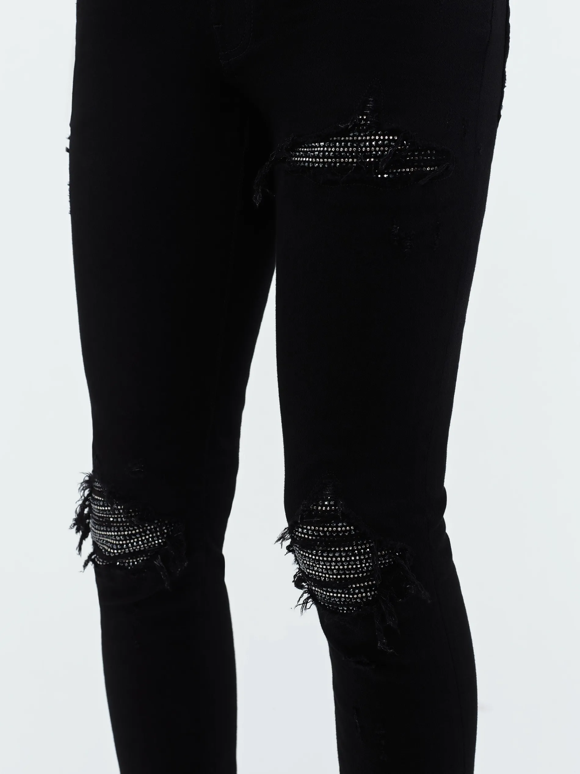 AMIRI Denim<CRYSTAL MX1 JEAN BLACK OD
