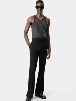 AMIRI Knitwear|Tees<CRYSTAL TANK TOP BLACK