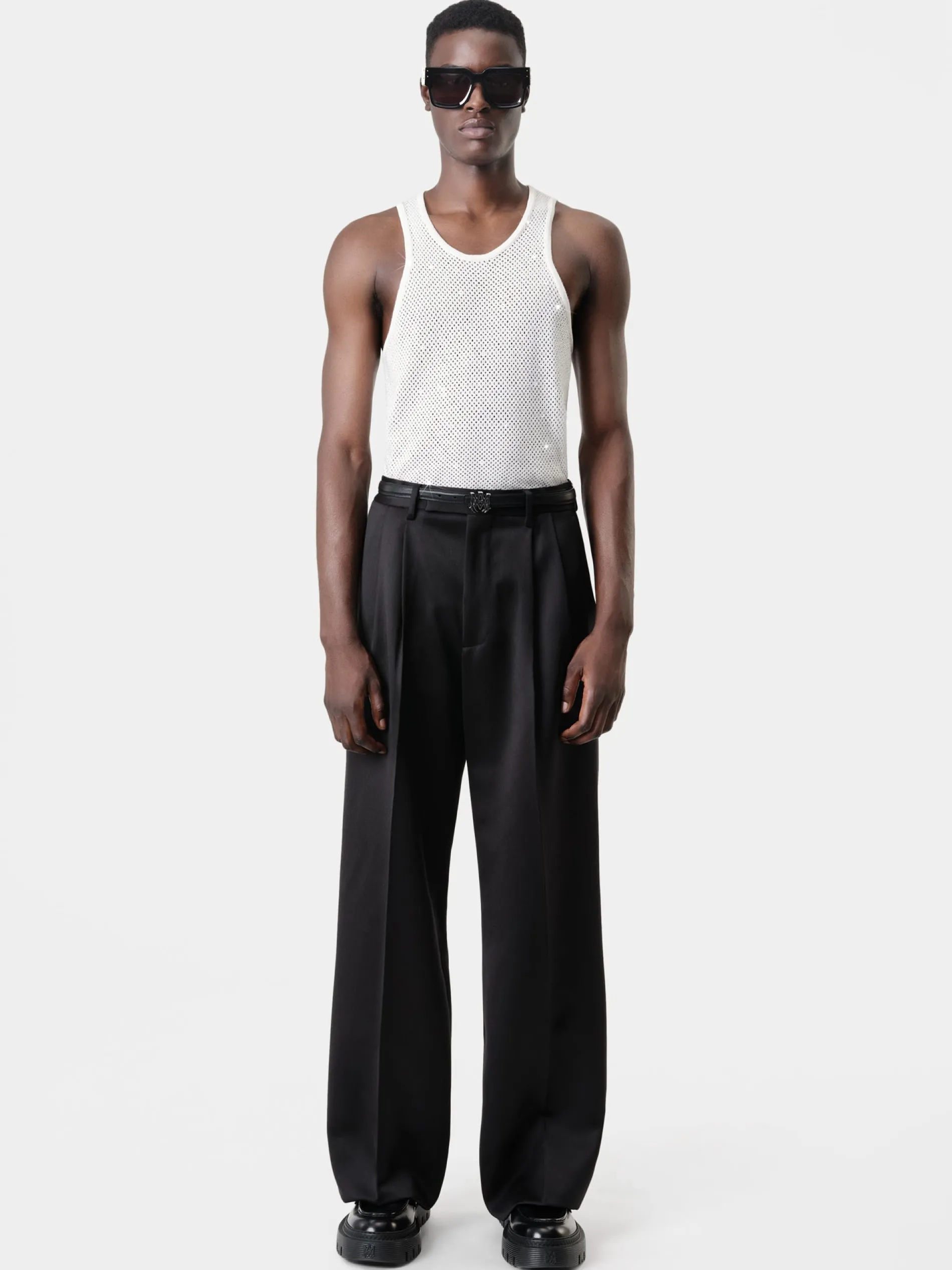 AMIRI Knitwear|Tees<CRYSTAL TANK TOP White