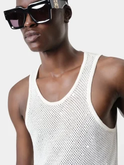 AMIRI Knitwear|Tees<CRYSTAL TANK TOP White