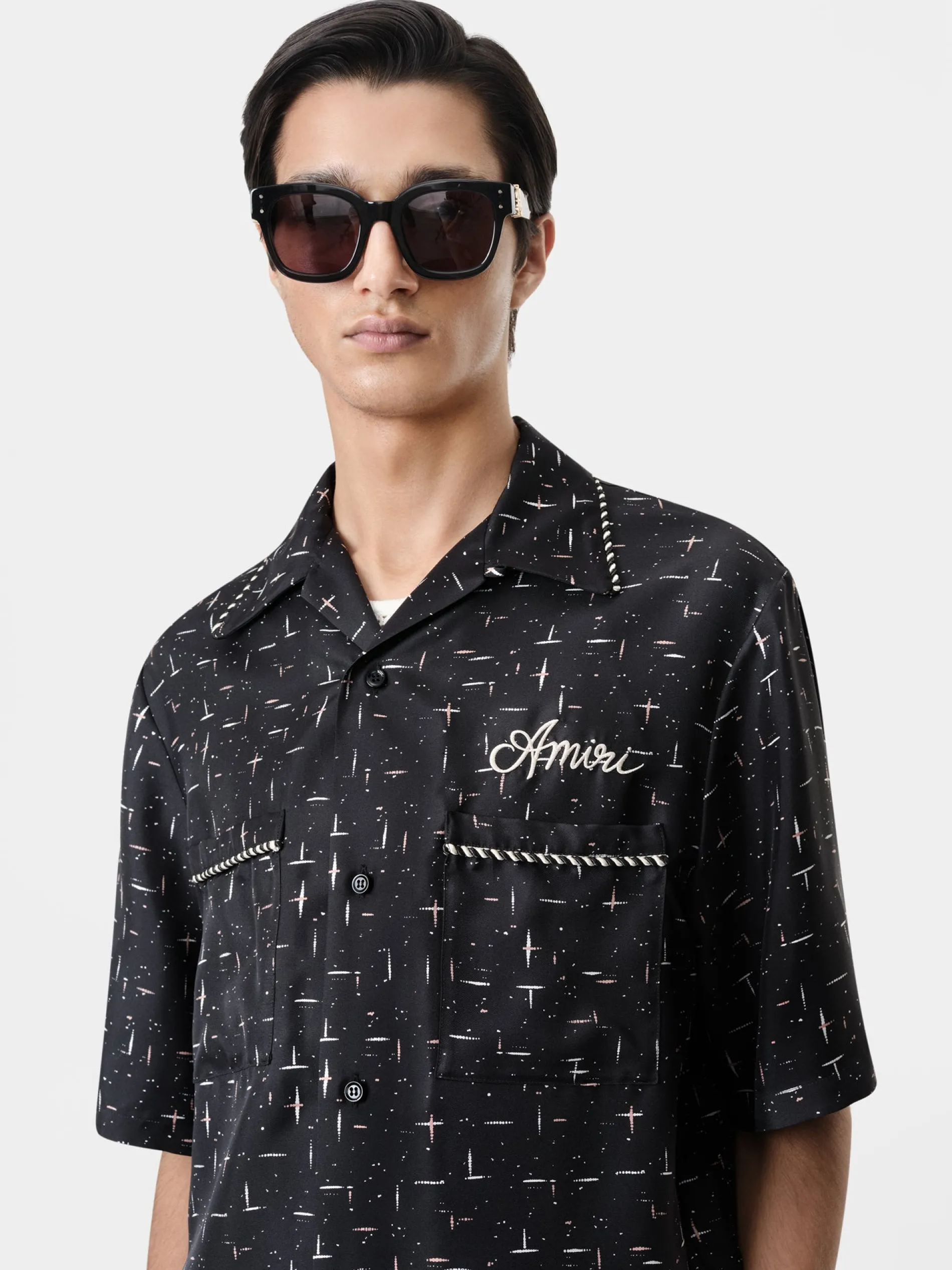 AMIRI Shirts<FLECK BOWLING SHIRT BLACK