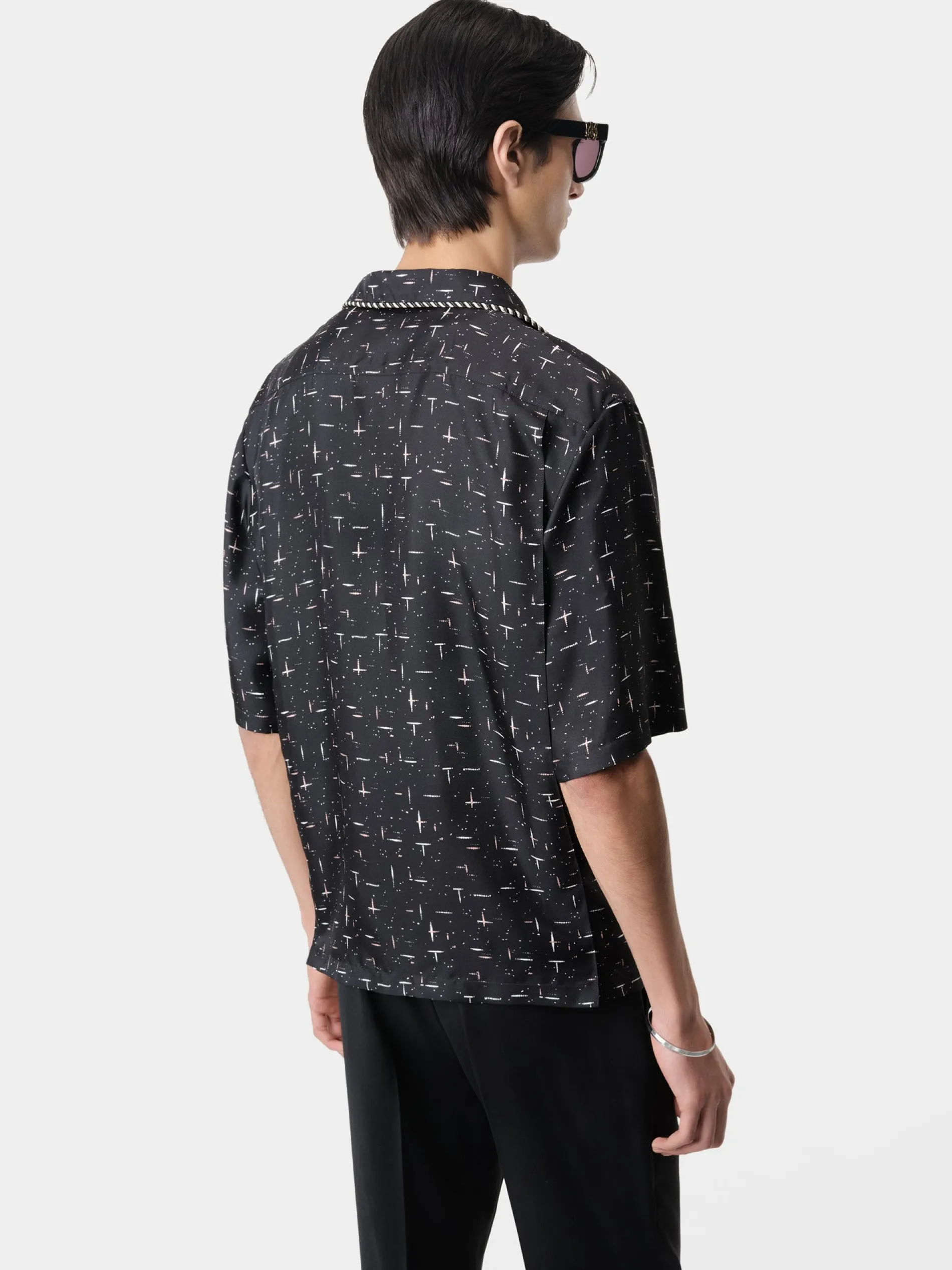 AMIRI Shirts<FLECK BOWLING SHIRT BLACK