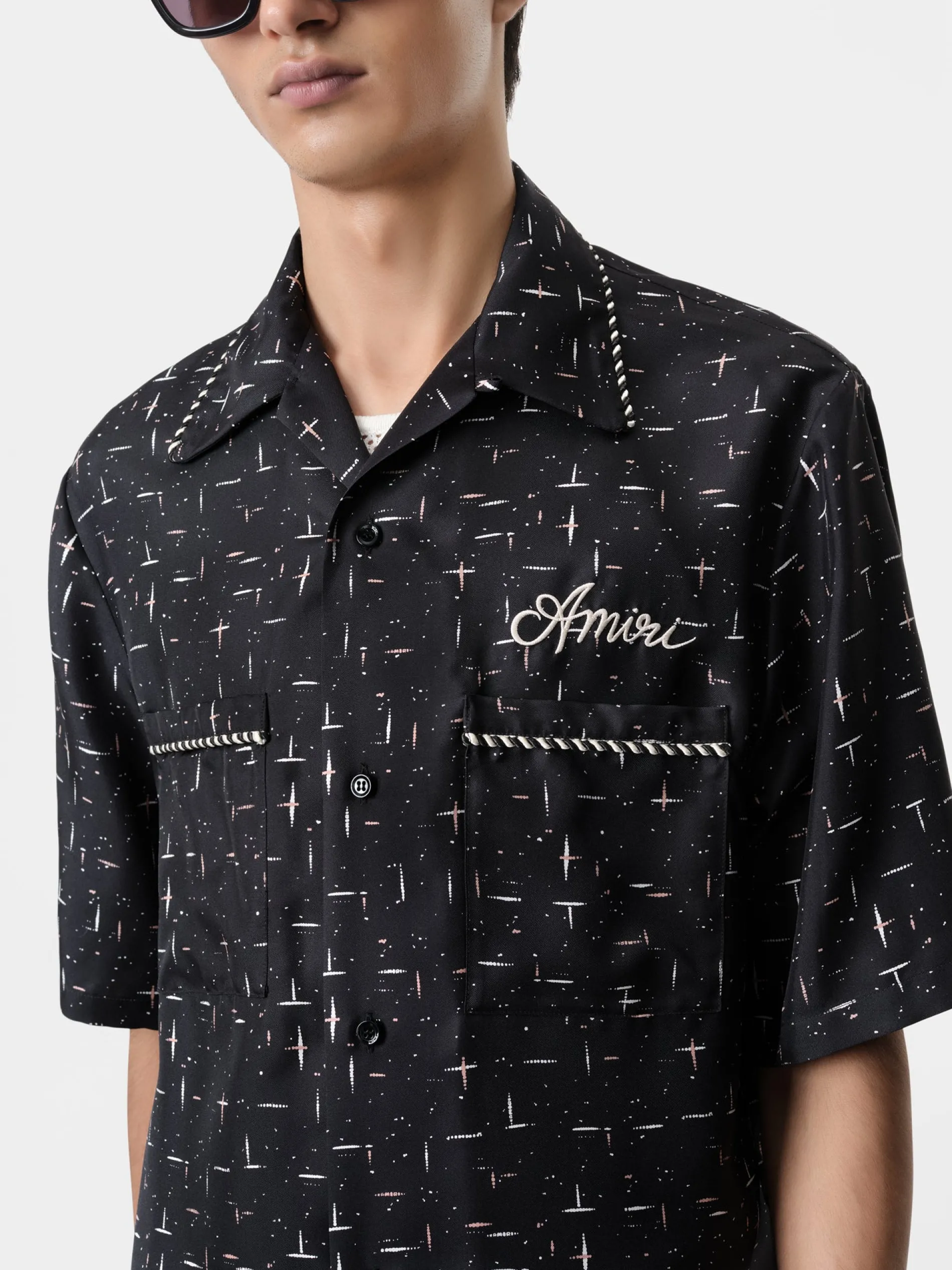 AMIRI Shirts<FLECK BOWLING SHIRT BLACK
