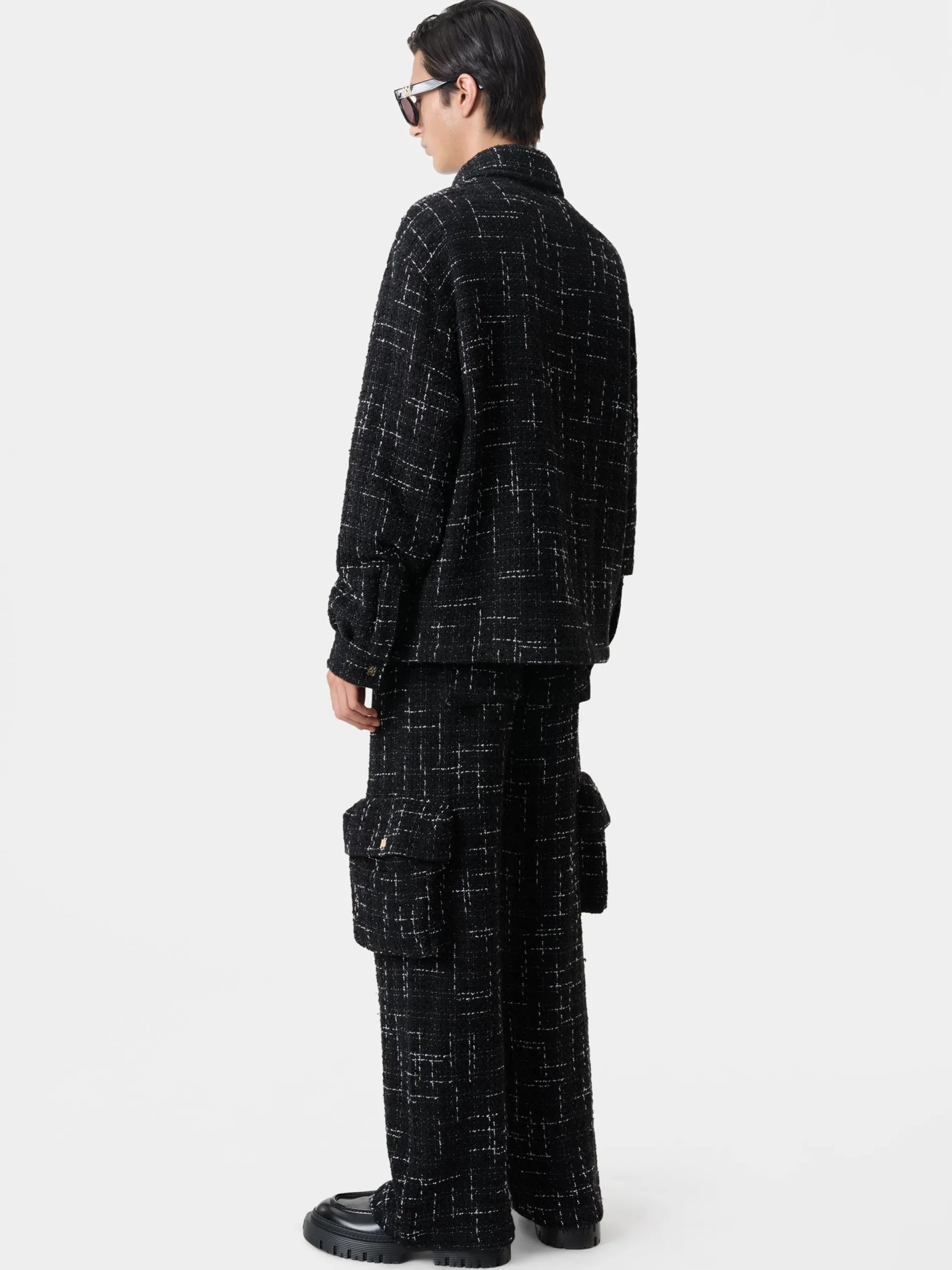 AMIRI Pants<FLECK TWEED CARGO BLACK