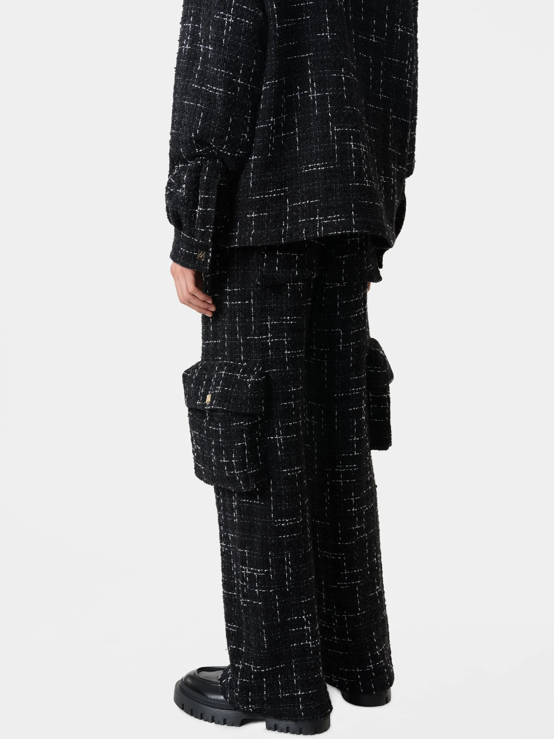 AMIRI Pants<FLECK TWEED CARGO BLACK
