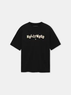 AMIRI Tees<HOLLYWOOD SHOTGUN OVERSIZED TEE BLACK