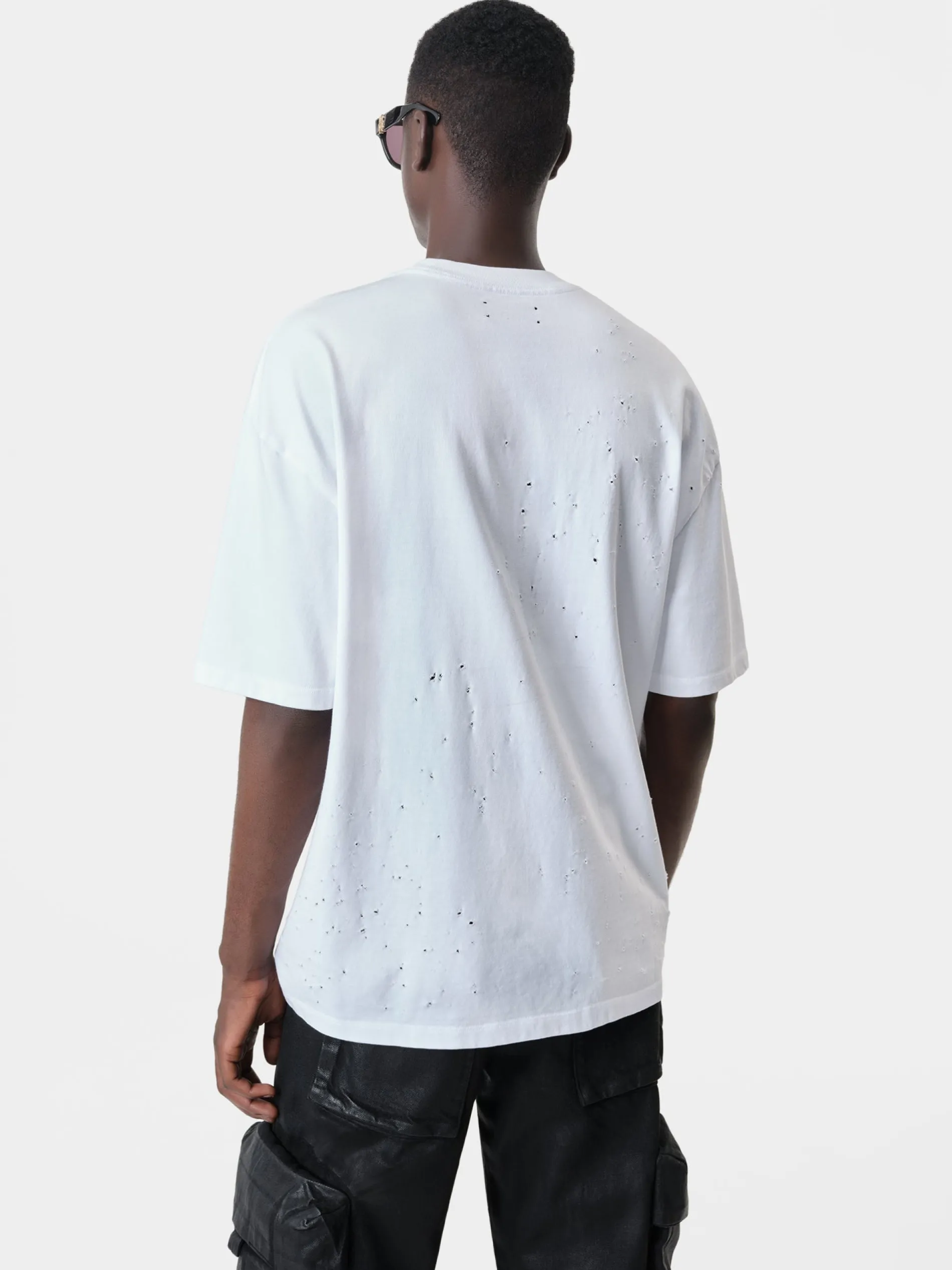 AMIRI Tees<HOLLYWOOD SHOTGUN OVERSIZED TEE White