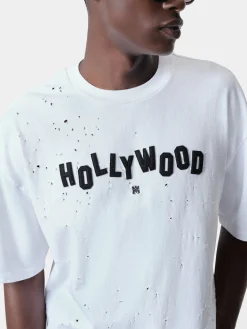 AMIRI Tees<HOLLYWOOD SHOTGUN OVERSIZED TEE White
