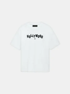 AMIRI Tees<HOLLYWOOD SHOTGUN OVERSIZED TEE White