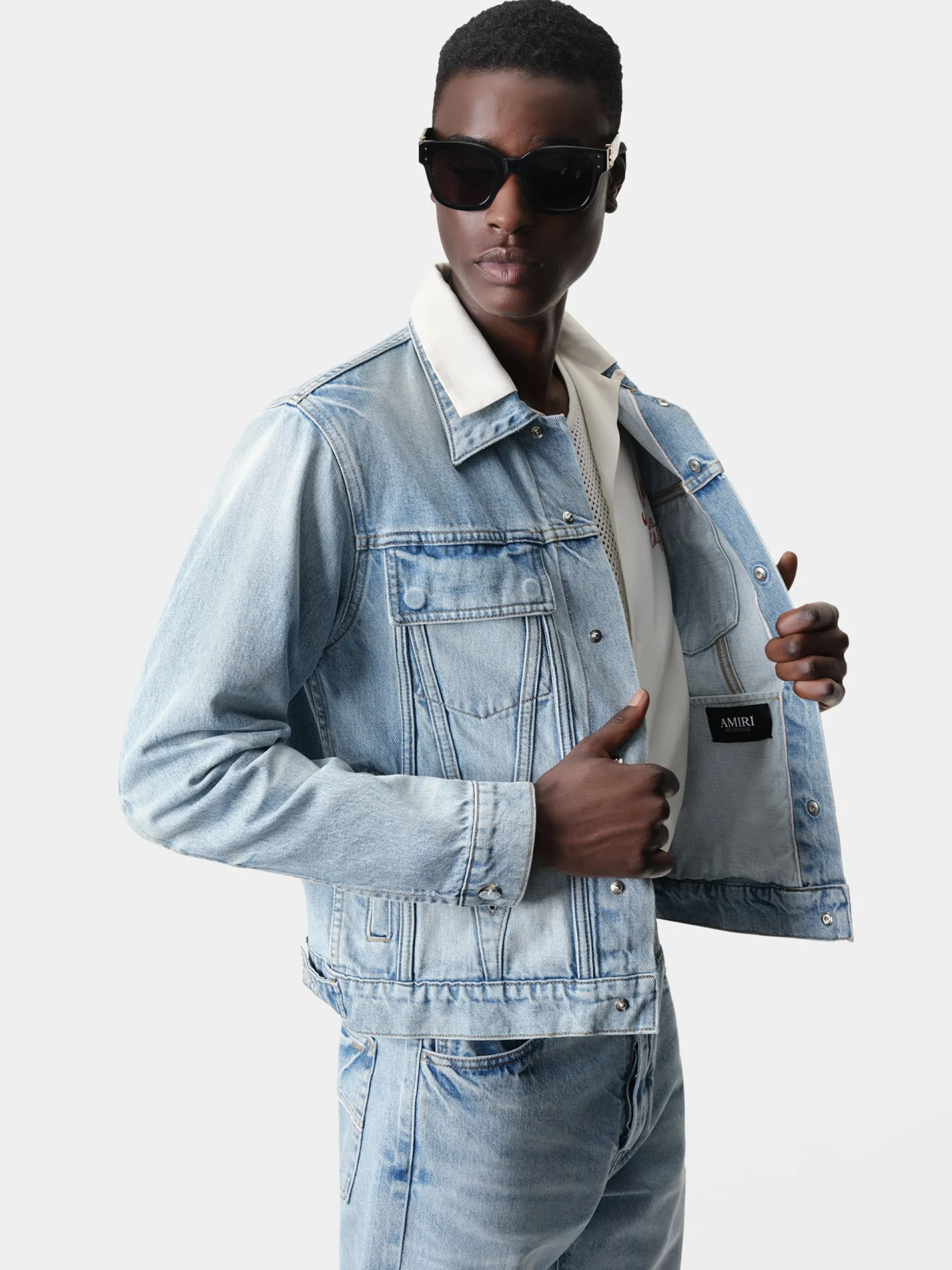 AMIRI Denim<JAPANESE SELVEDGE TRUCKER PERFECT INDIGO