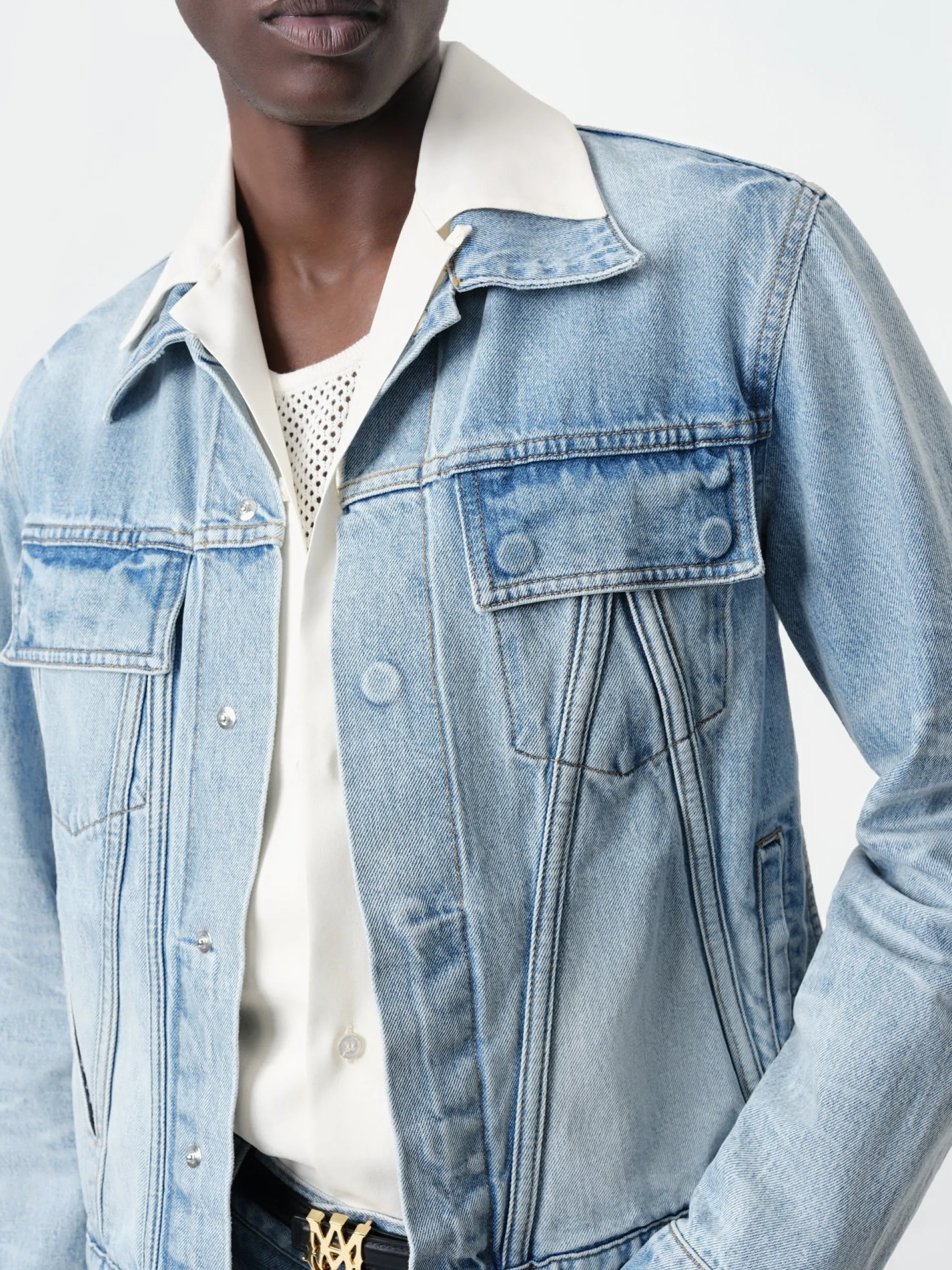AMIRI Denim<JAPANESE SELVEDGE TRUCKER PERFECT INDIGO