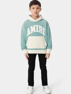 AMIRI Sweatshirts<KIDS' COLLEGIATE HOODIE Sea Blue