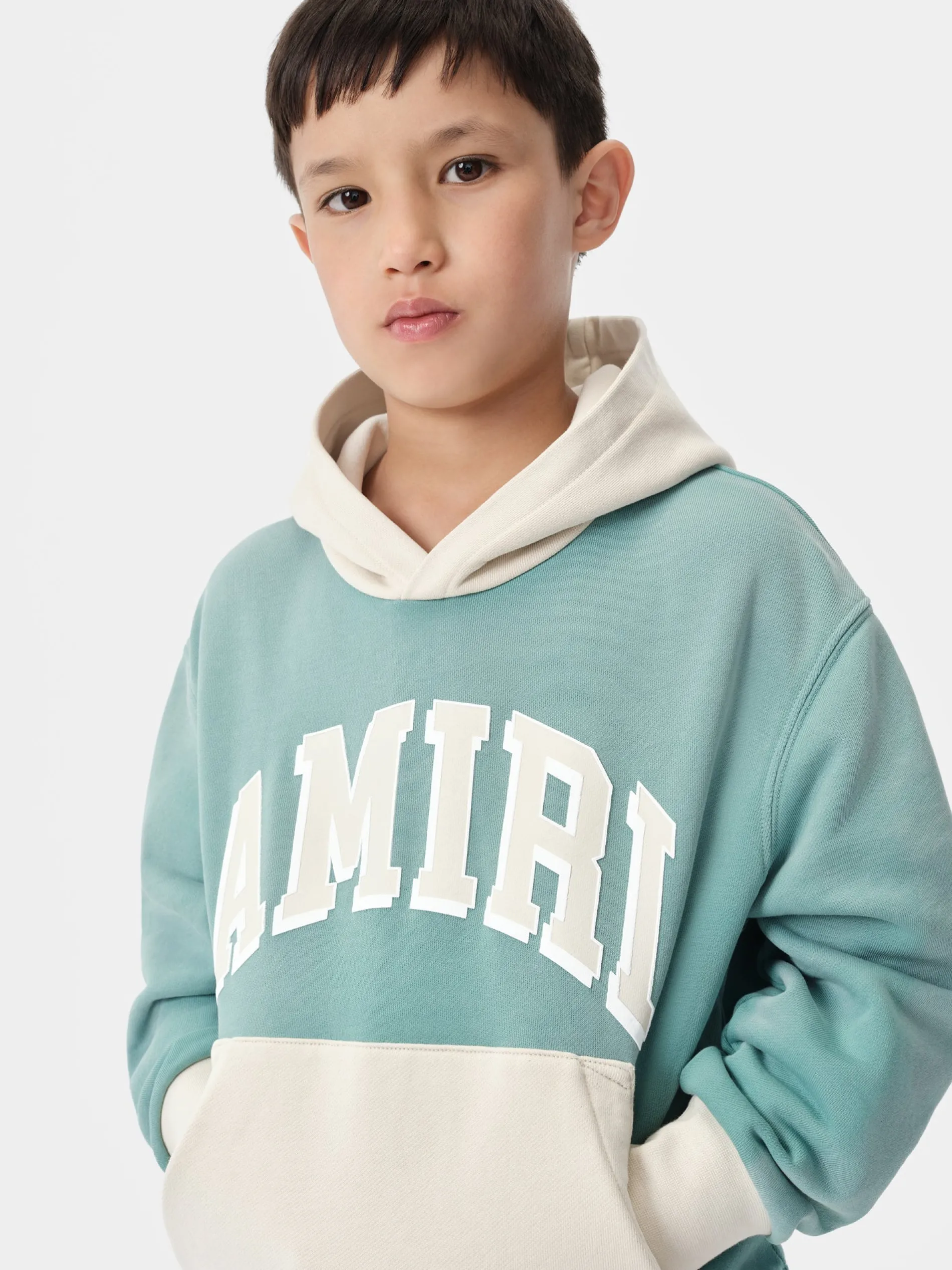 AMIRI Sweatshirts<KIDS' COLLEGIATE HOODIE Sea Blue
