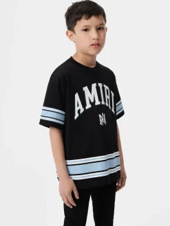 AMIRI Tees<KIDS' STRIPE TEE BLACK