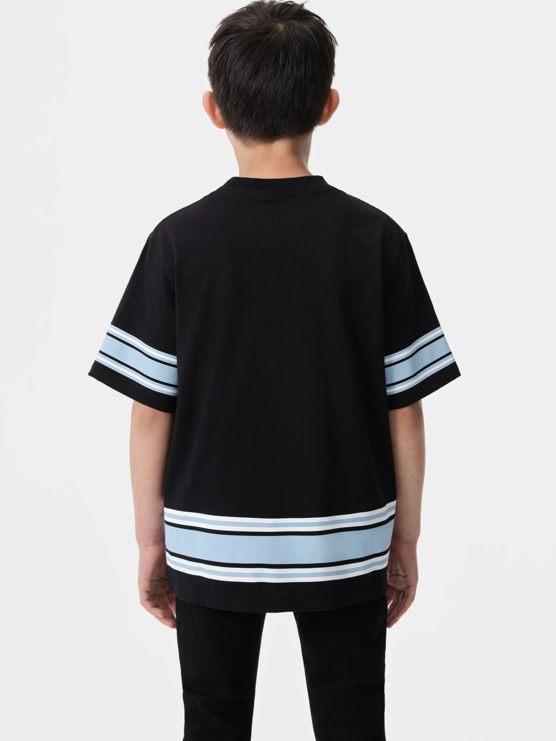 AMIRI Tees<KIDS' STRIPE TEE BLACK