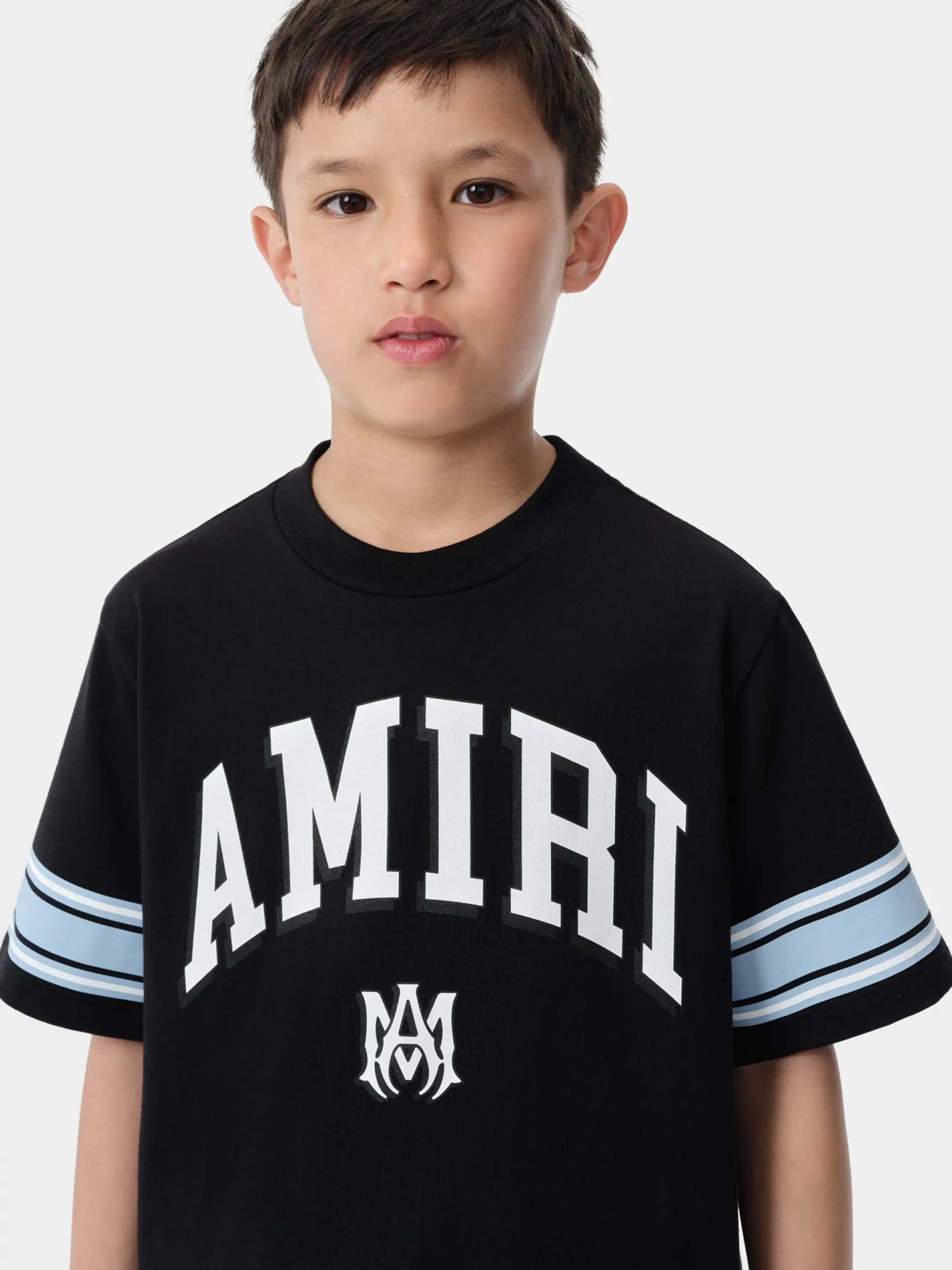 AMIRI Tees<KIDS' STRIPE TEE BLACK