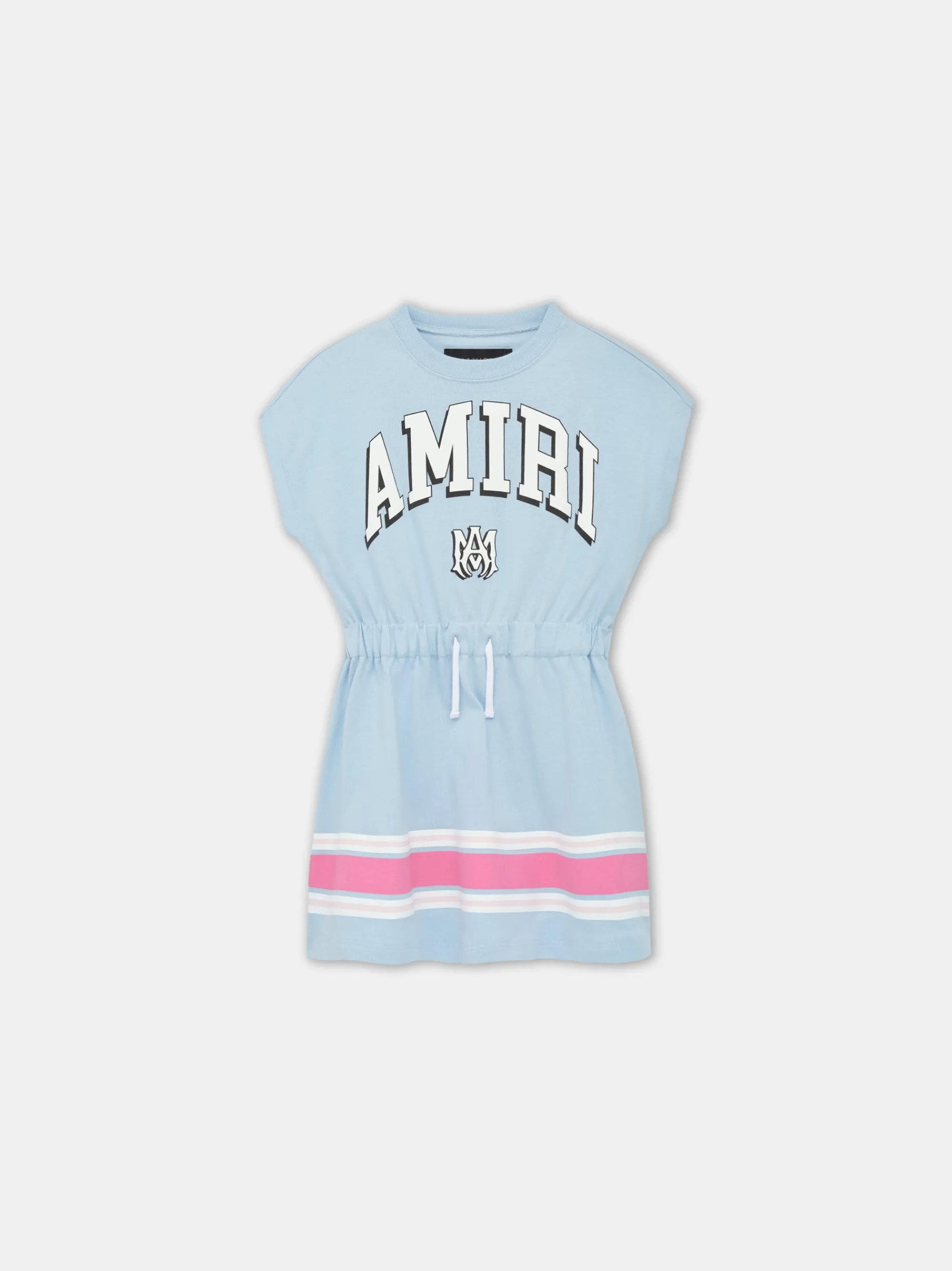 AMIRI Tees<KIDS' STRIPE T-SHIRT DRESS Cerulean
