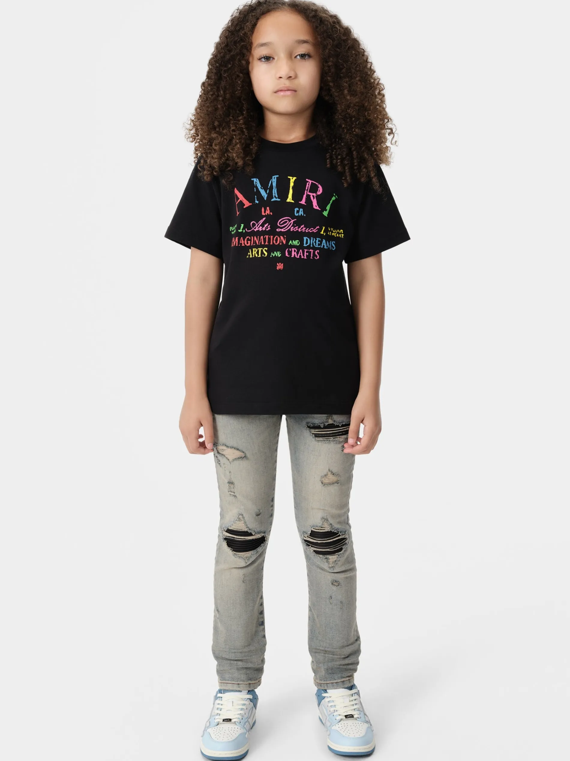 AMIRI Tees<KIDS' ARTS DISTRICT SCRIBBLE TEE BLACK
