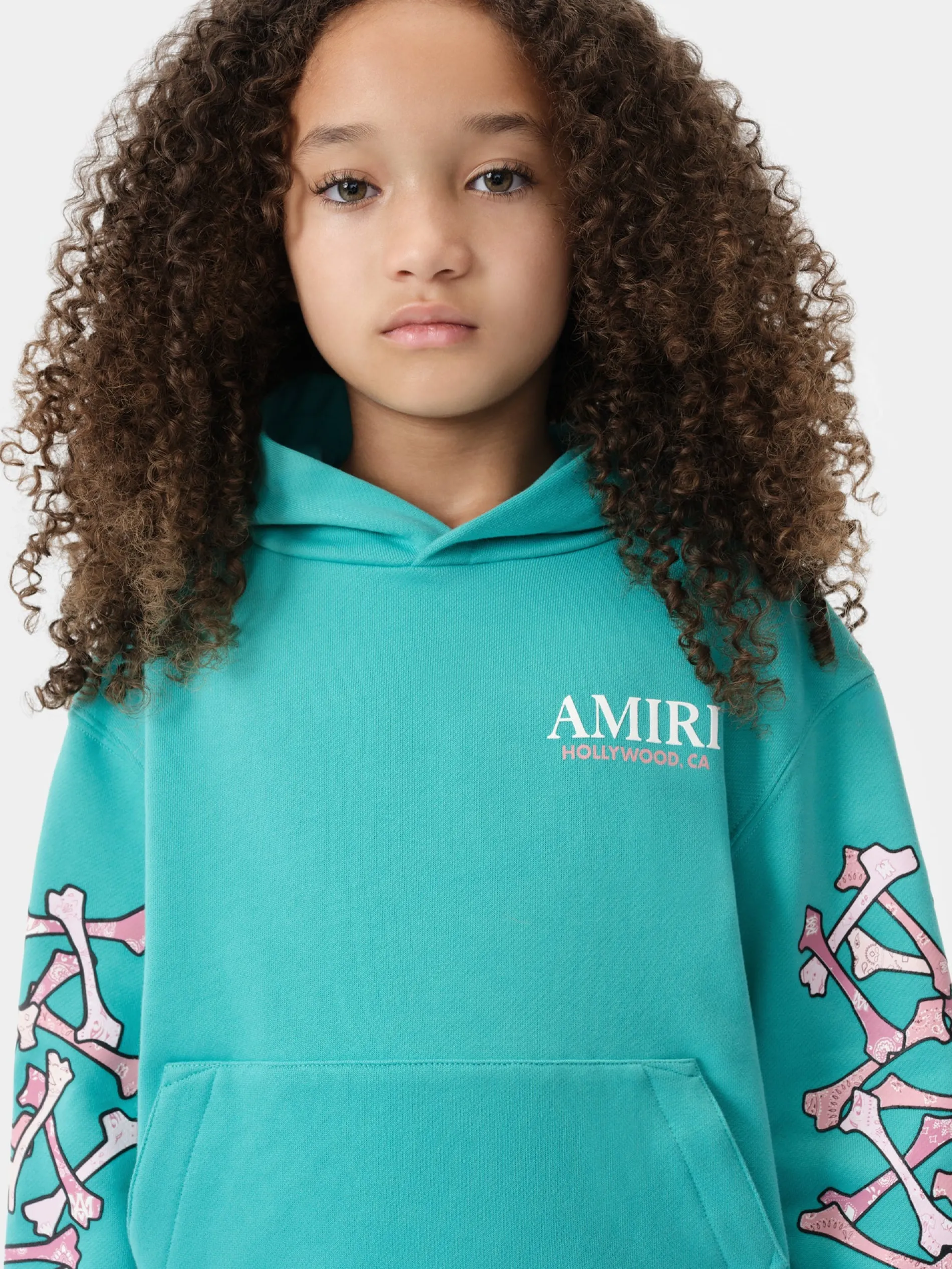 AMIRI Sweatshirts<KIDS' BANDANA BONES STACKED HOODIE Sea Blue