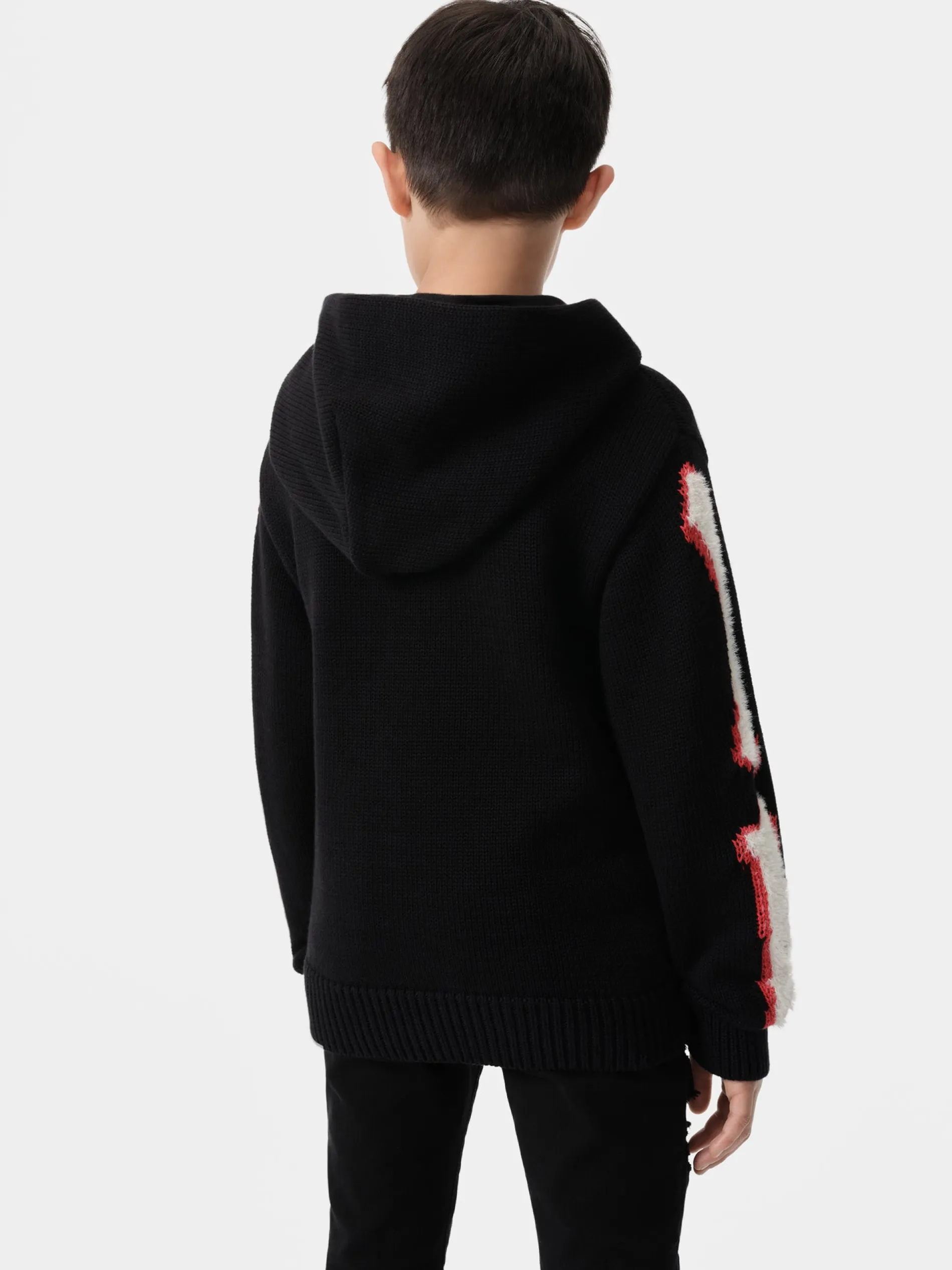AMIRI Knitwear|Sweatshirts<KIDS' BONES HOODIE BLACK