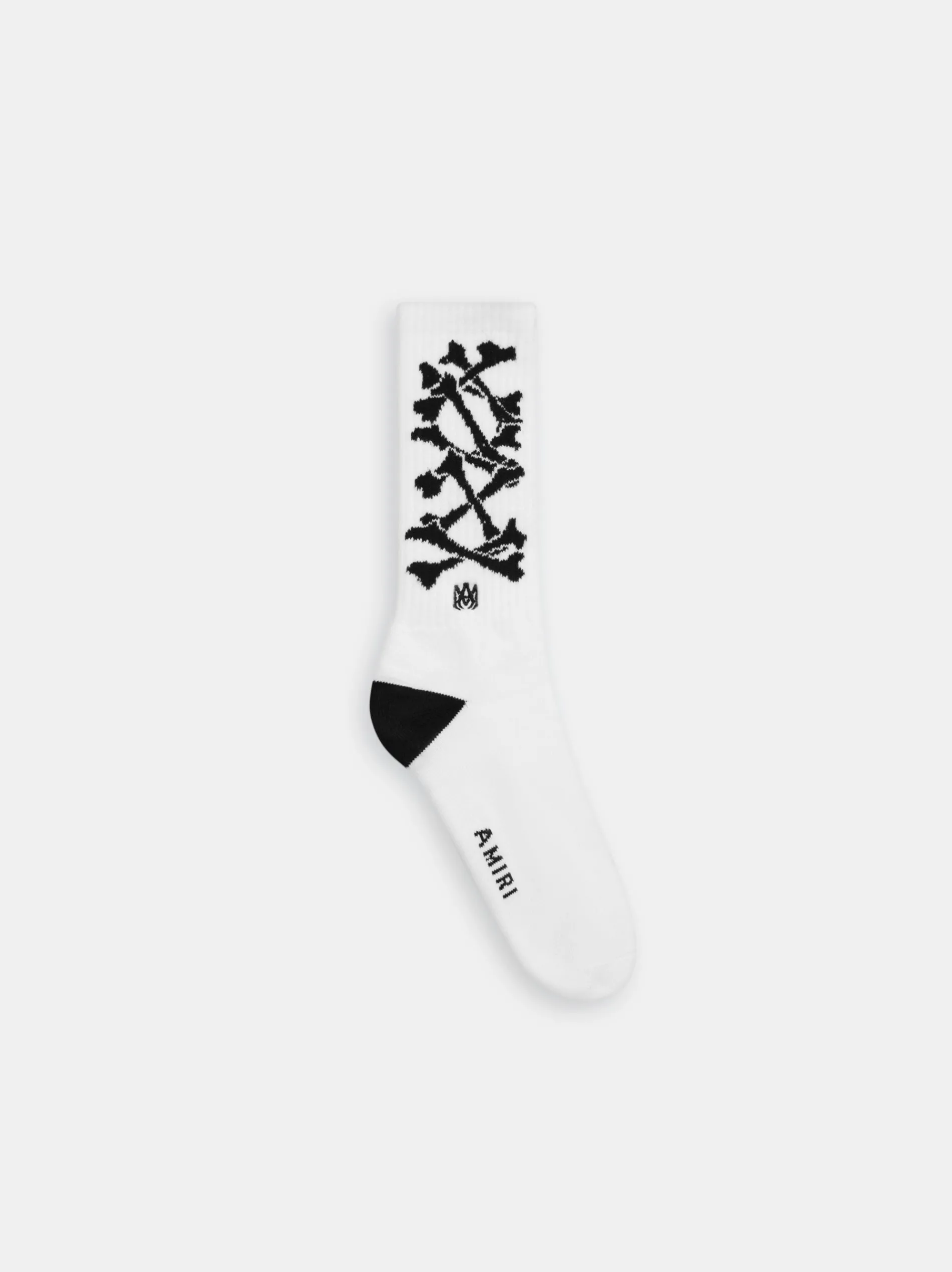 AMIRI Socks<KIDS' BONES STACKED SOCKS White Black