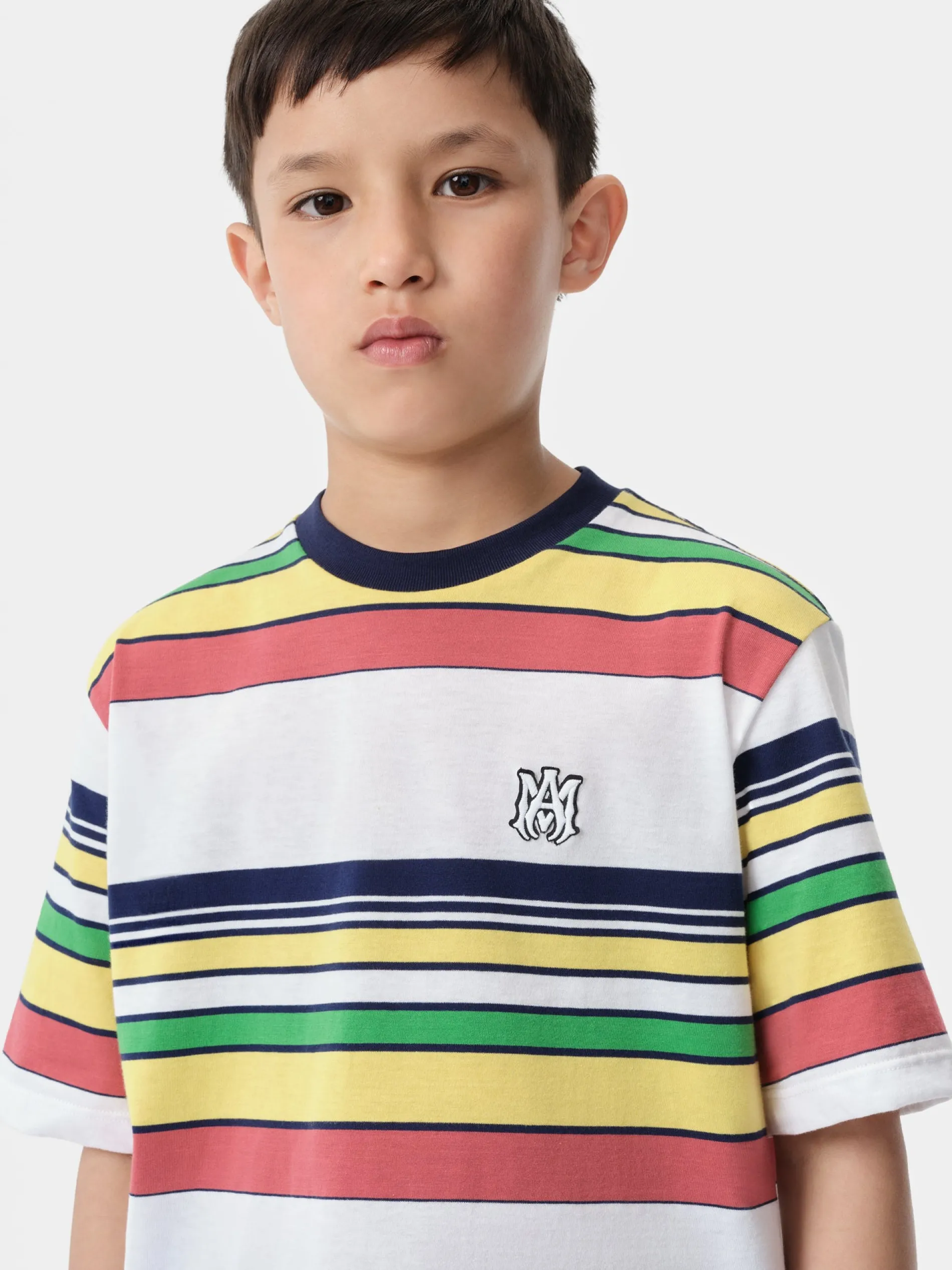 AMIRI Tees<KIDS' MA BAJA STRIPE TEE BLUE MULTI