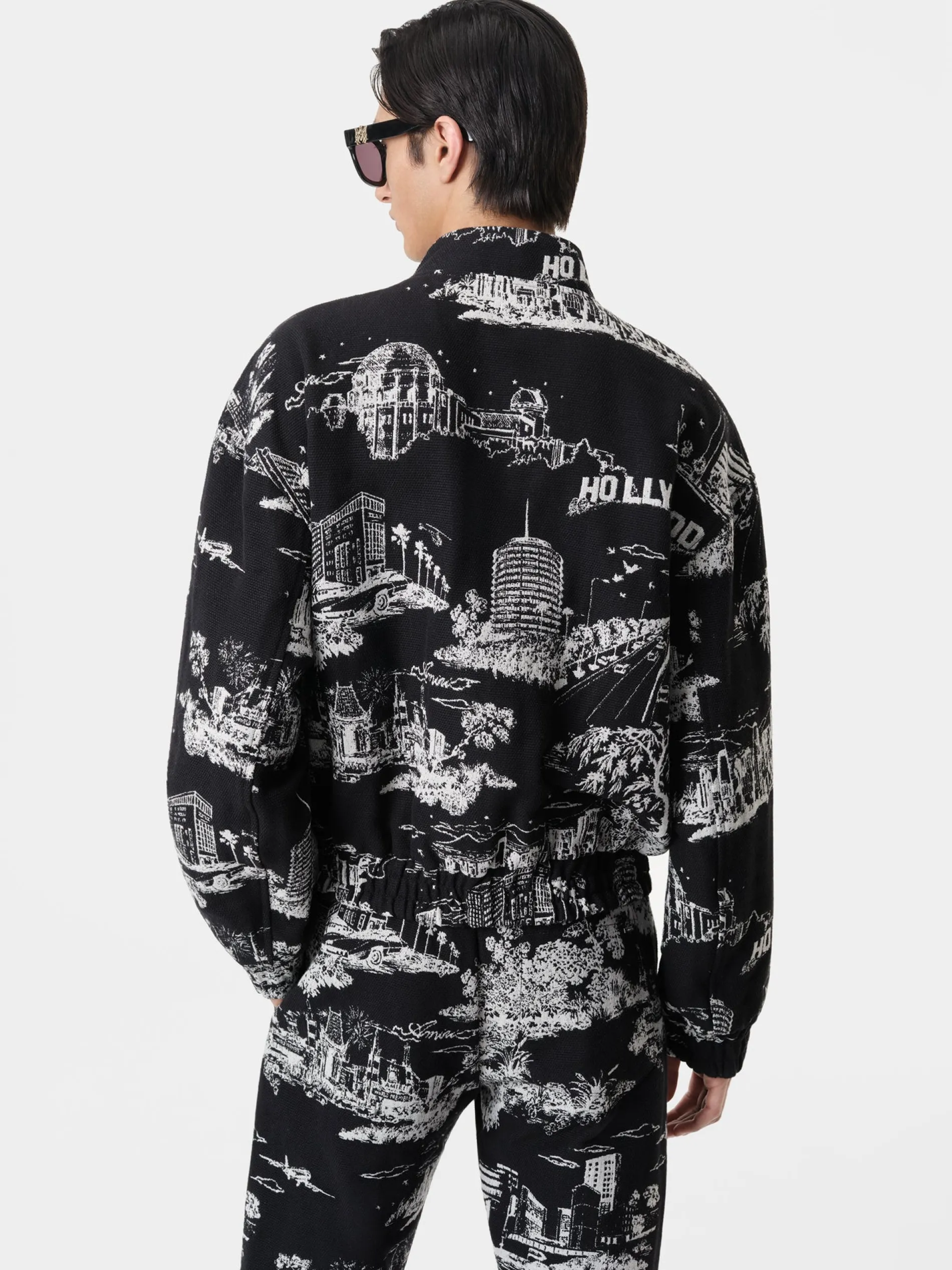 AMIRI Outerwear<LA LANDMARK TAPESTRY BOMBER BLACK