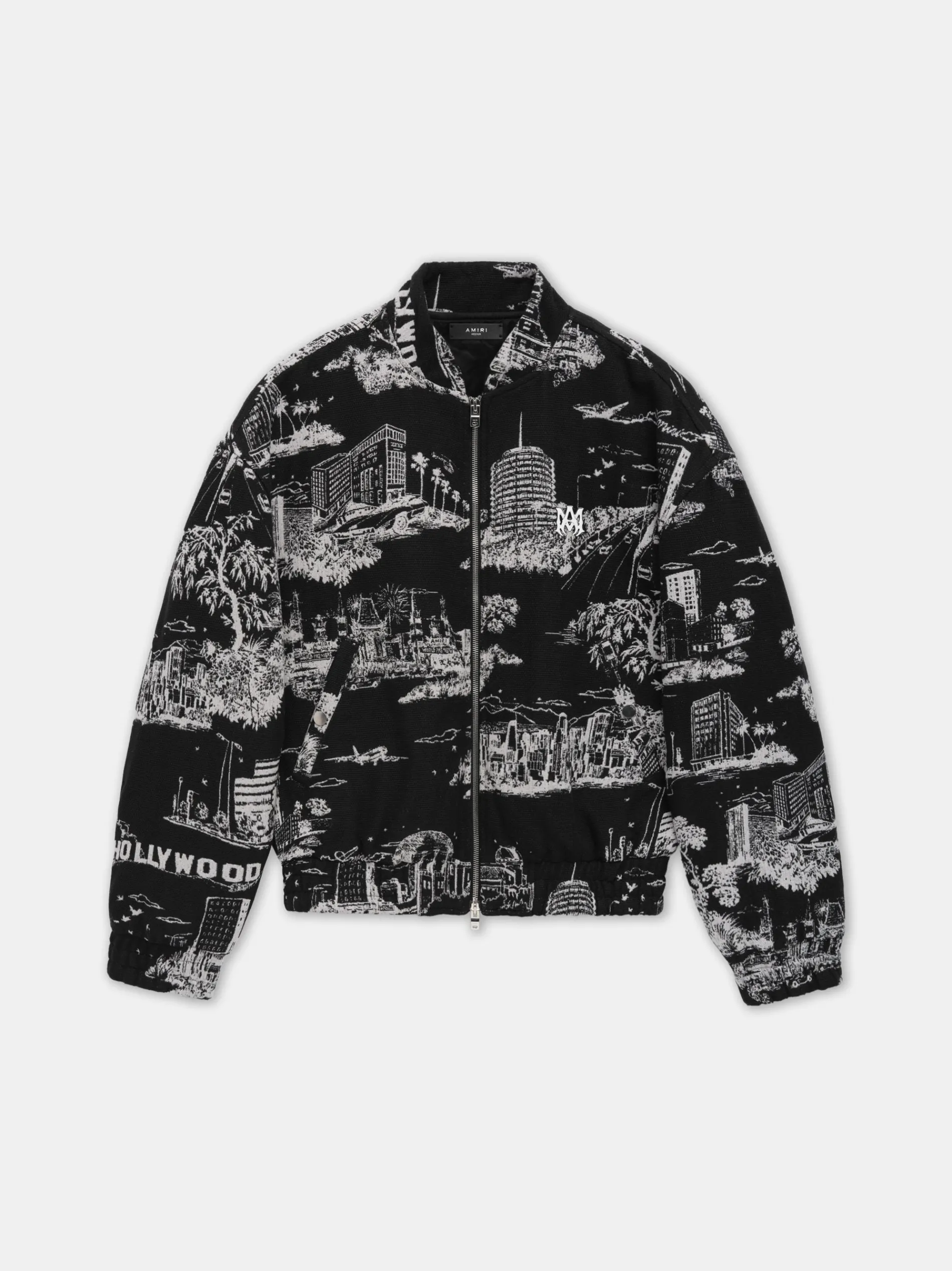 AMIRI Outerwear<LA LANDMARK TAPESTRY BOMBER BLACK