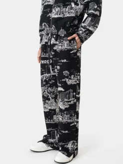 AMIRI Pants<LA LANDMARK TAPESTRY FLARE BLACK