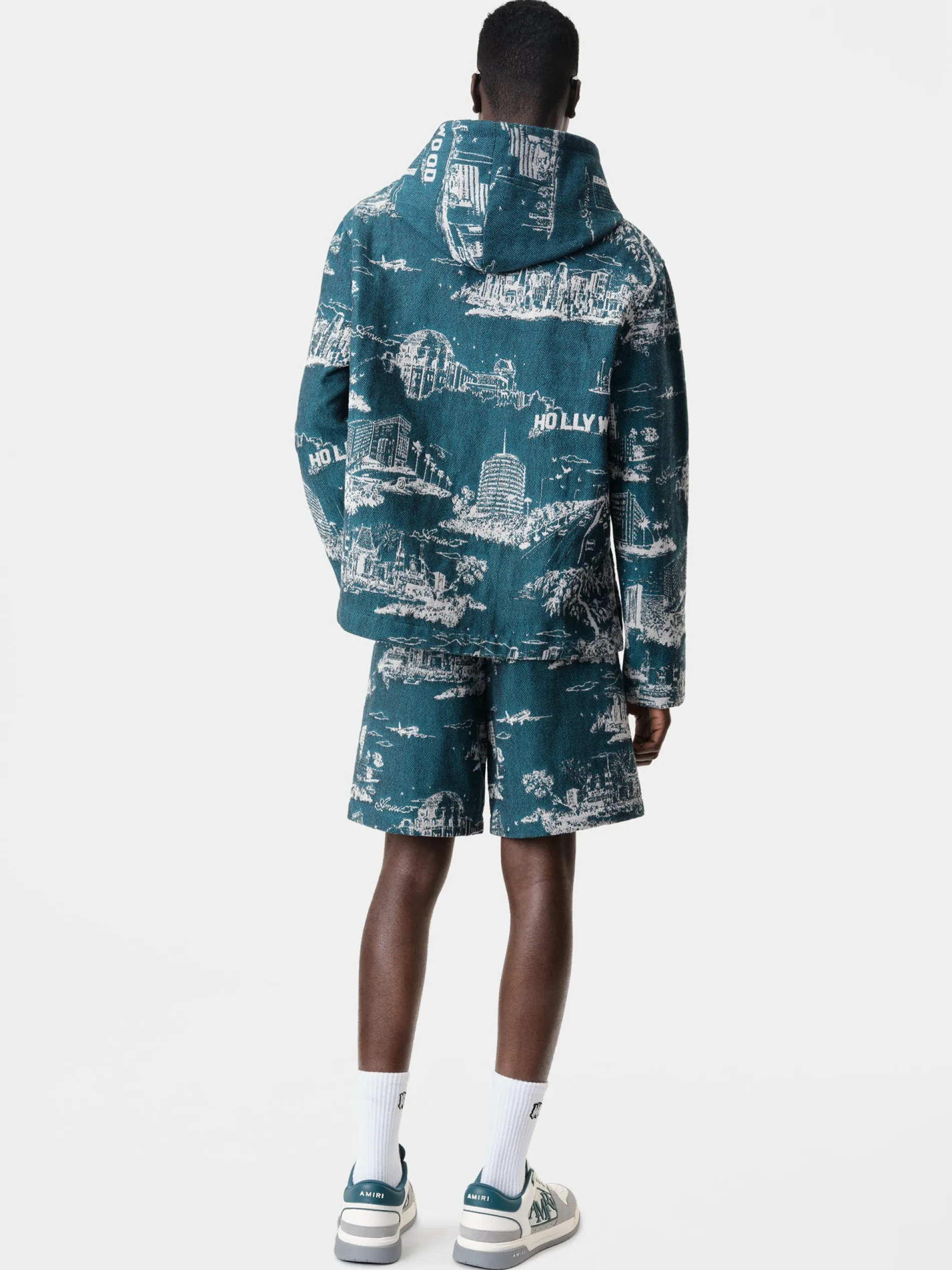 AMIRI Shorts & Sweatpants<LA LANDMARK TAPESTRY SHORT Deep Teal