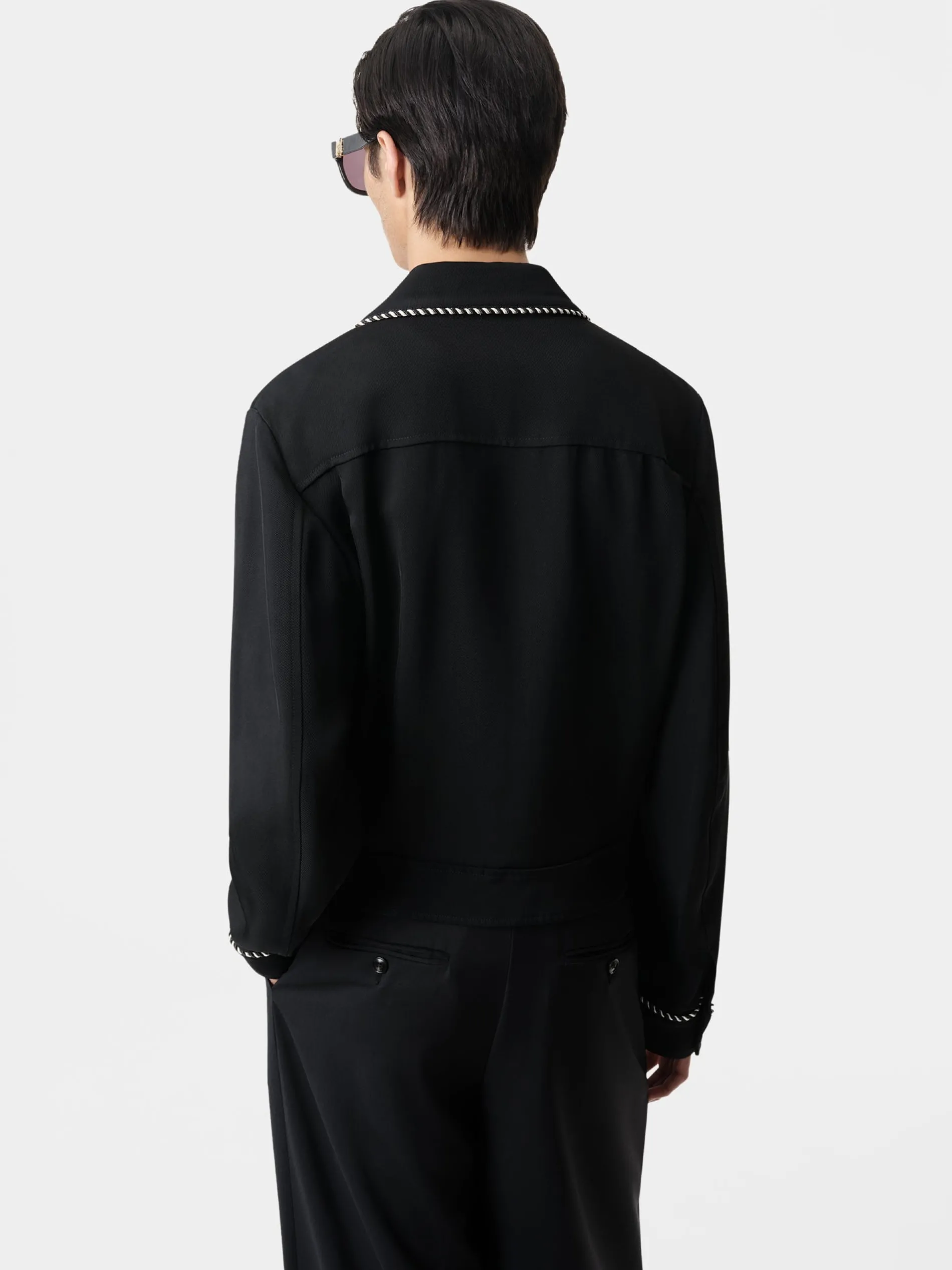 AMIRI Outerwear<LEOPARD CADET JACKET BLACK