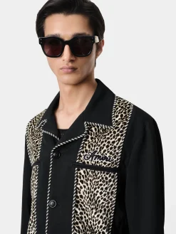 AMIRI Outerwear<LEOPARD CADET JACKET BLACK