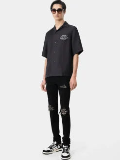 AMIRI Denim<LEOPARD MX1 JEAN BLACK OD