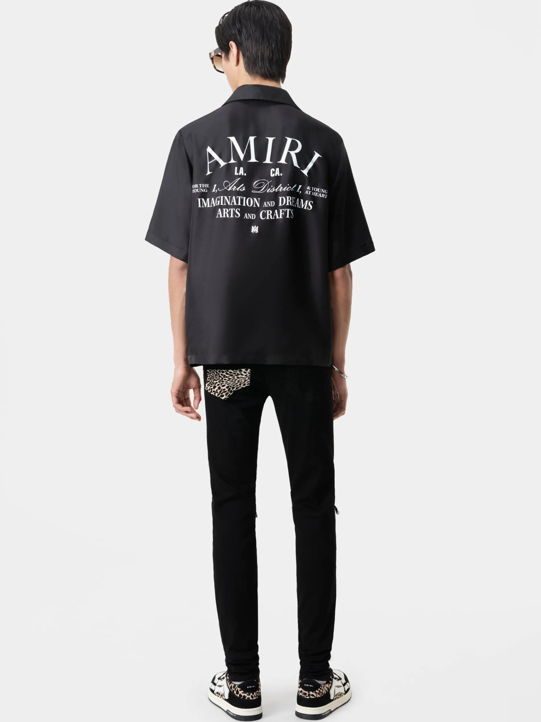 AMIRI Denim<LEOPARD MX1 JEAN BLACK OD