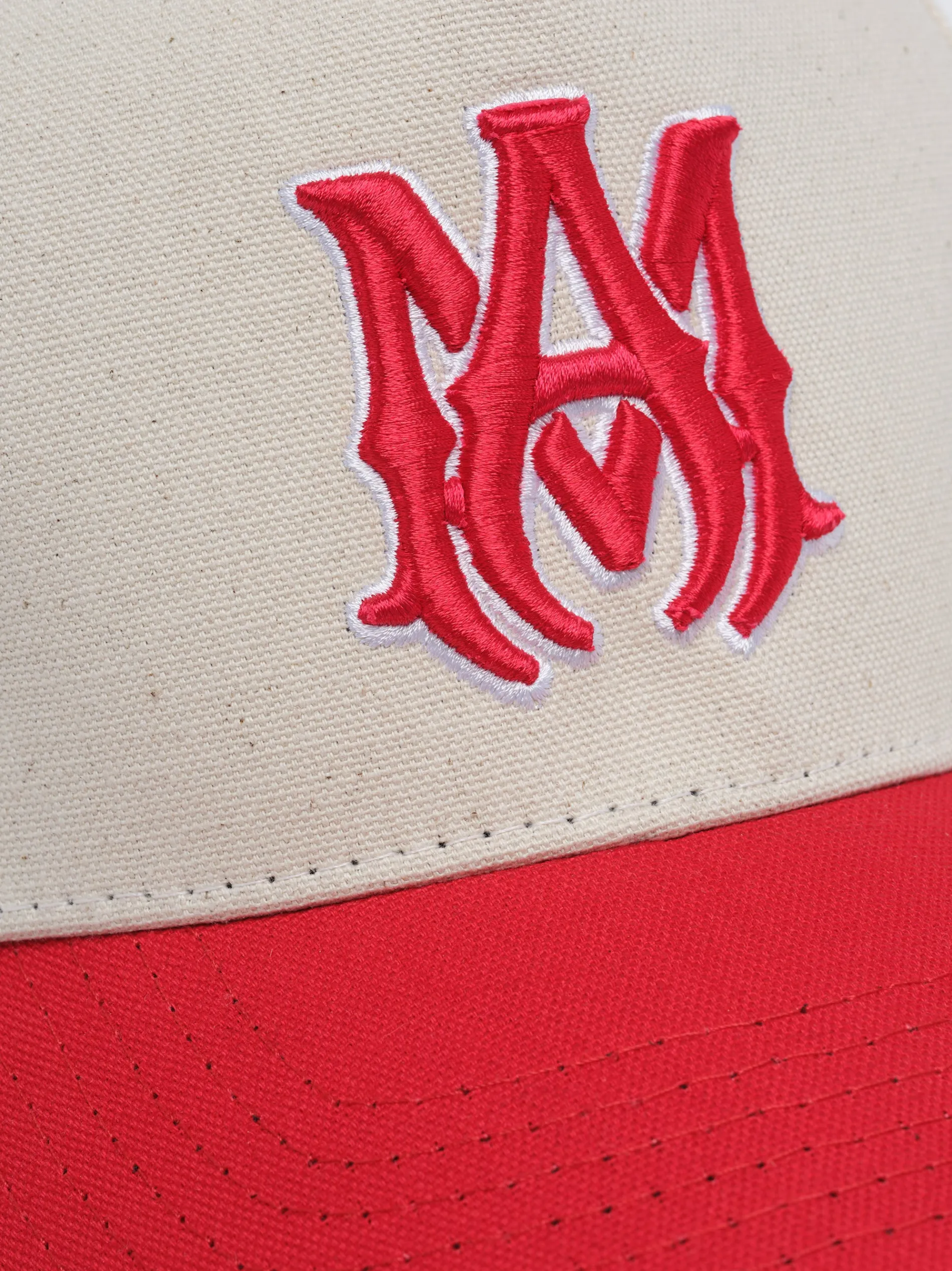 AMIRI Hats|Hats<MA CANVAS HAT Alabaster Red