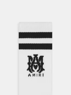 AMIRI Socks|Socks<MA CORE LOGO SOCKS White Black