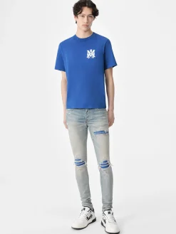 AMIRI Tees<MA CORE LOGO TEE Blue