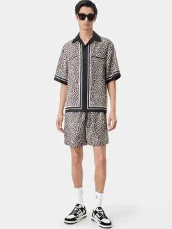 AMIRI Shorts & Sweatpants<MA LEOPARD SHORT Black Birch